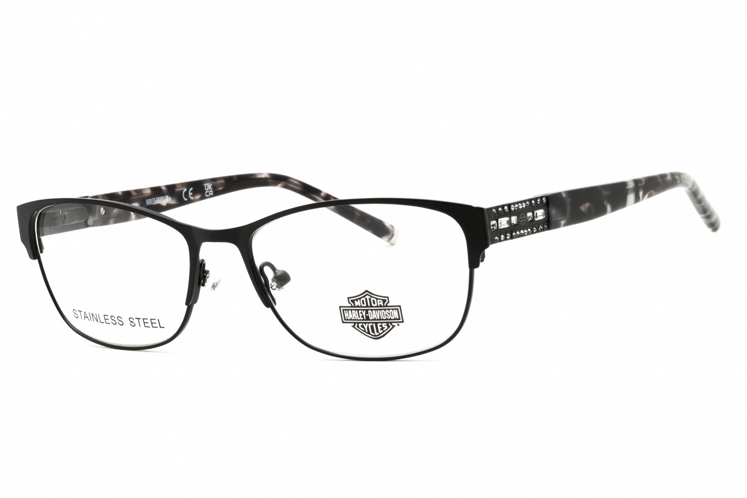 Harley Davidson HD0540 matte black/clear demo lens 002 54-16-135 MM