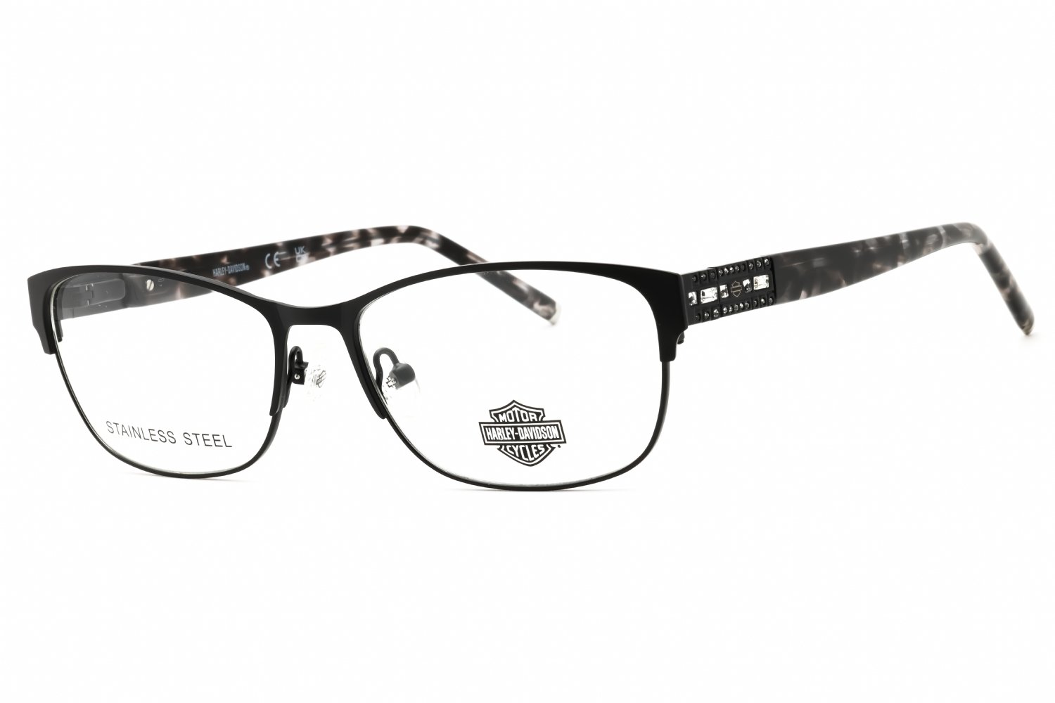 Harley Davidson HD0540 matte black/clear demo lens 002 56-16-135 MM