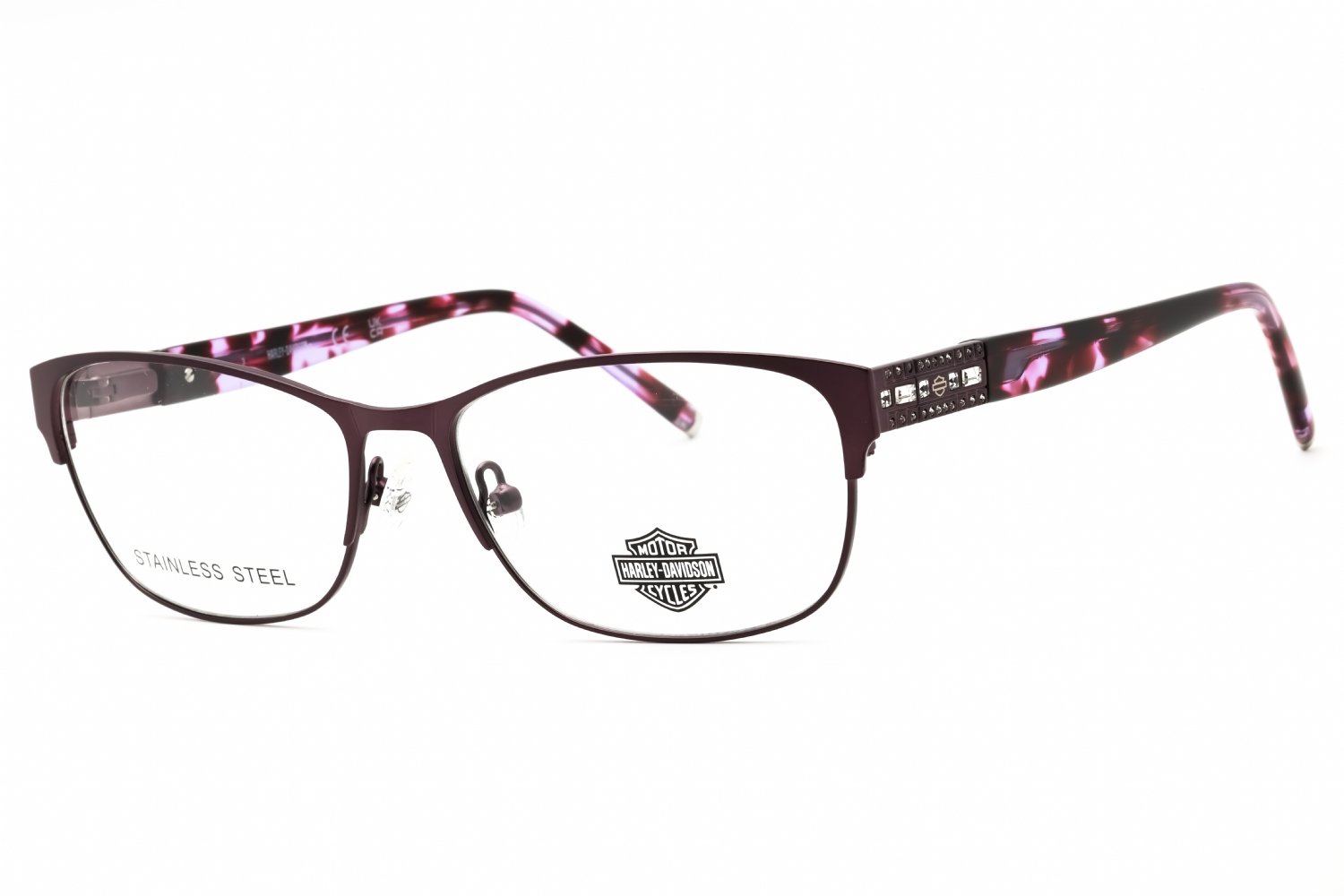 Harley Davidson HD0540 matte violet/clear demo lens 082 56-16-135 MM