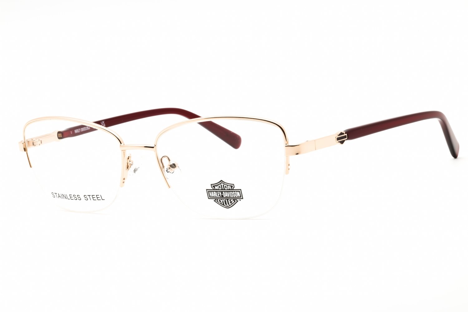 Harley Davidson HD0576 pale gold/clear demo lens 032 55-17-140 MM