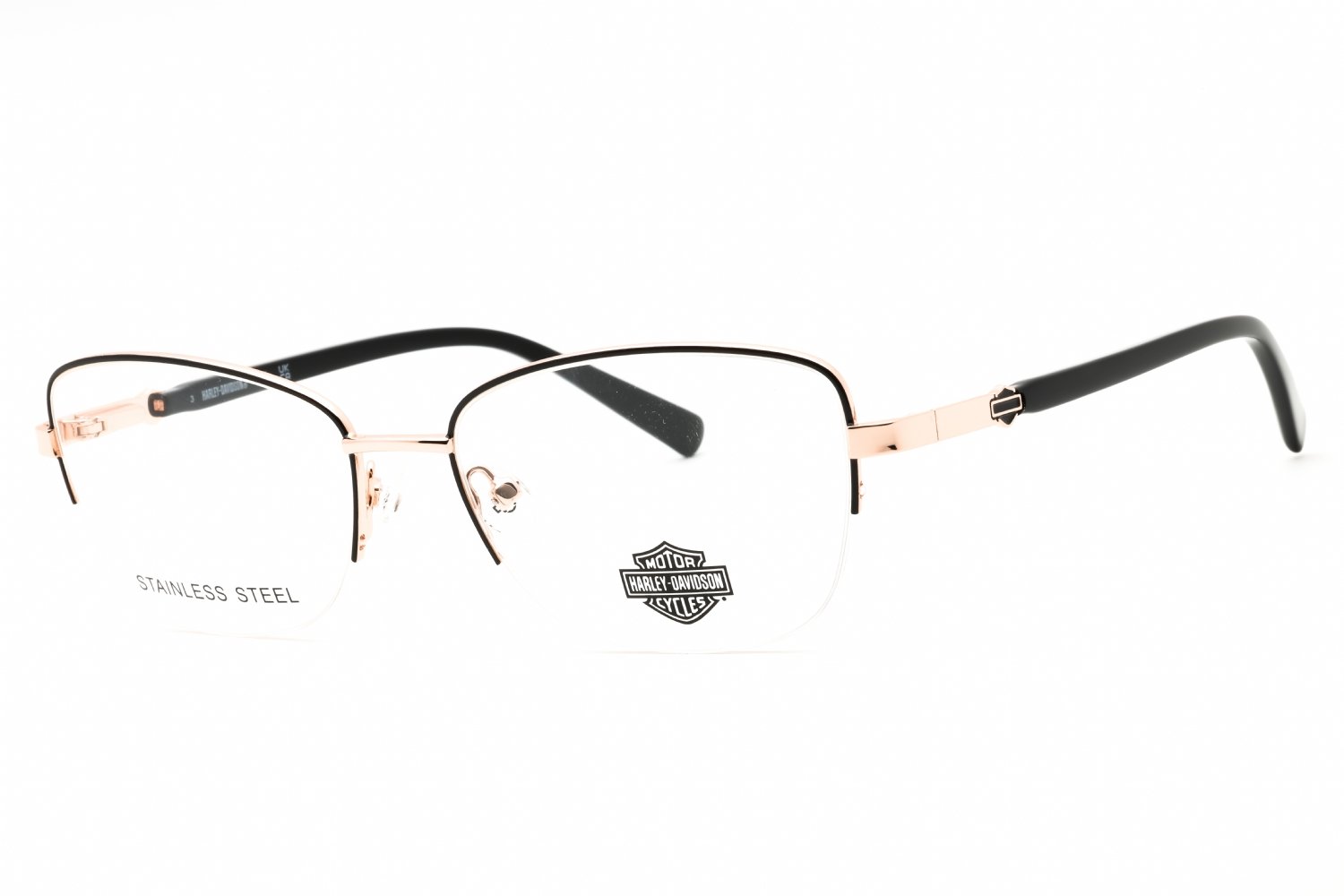 Harley Davidson HD0576 shiny black/clear demo lens 001 55-17-140 MM