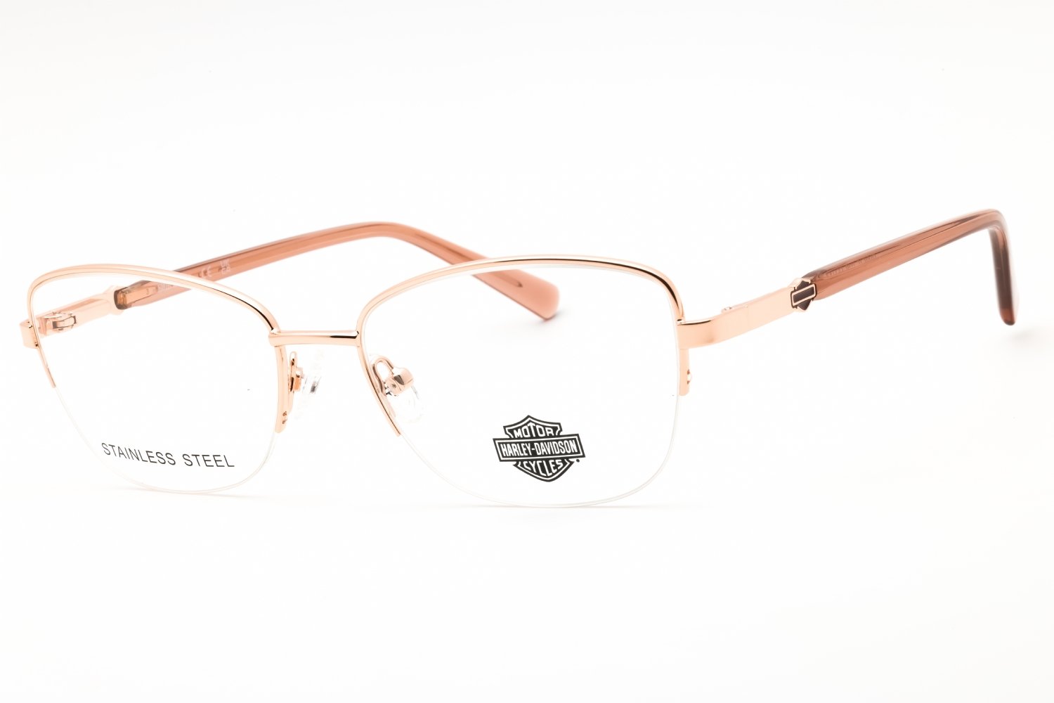 Harley Davidson HD0576 shiny rose gold/clear demo lens 028 55-17-140 MM