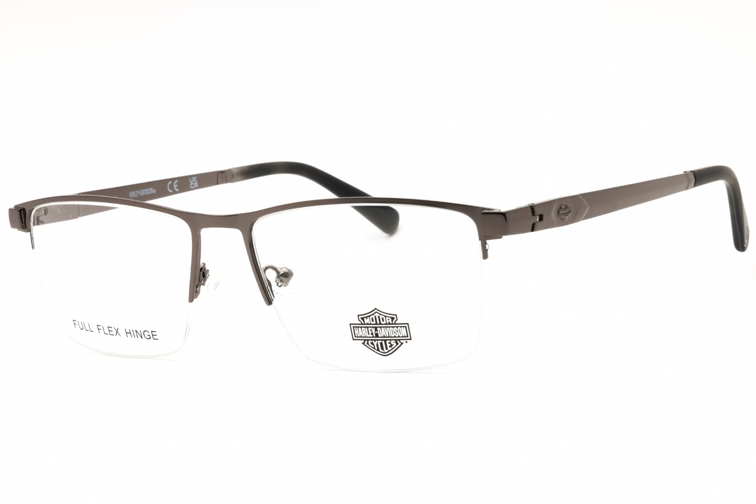 Harley Davidson HD0787 shiny gunmetal/Clear demo lens 008 58-17-145 MM