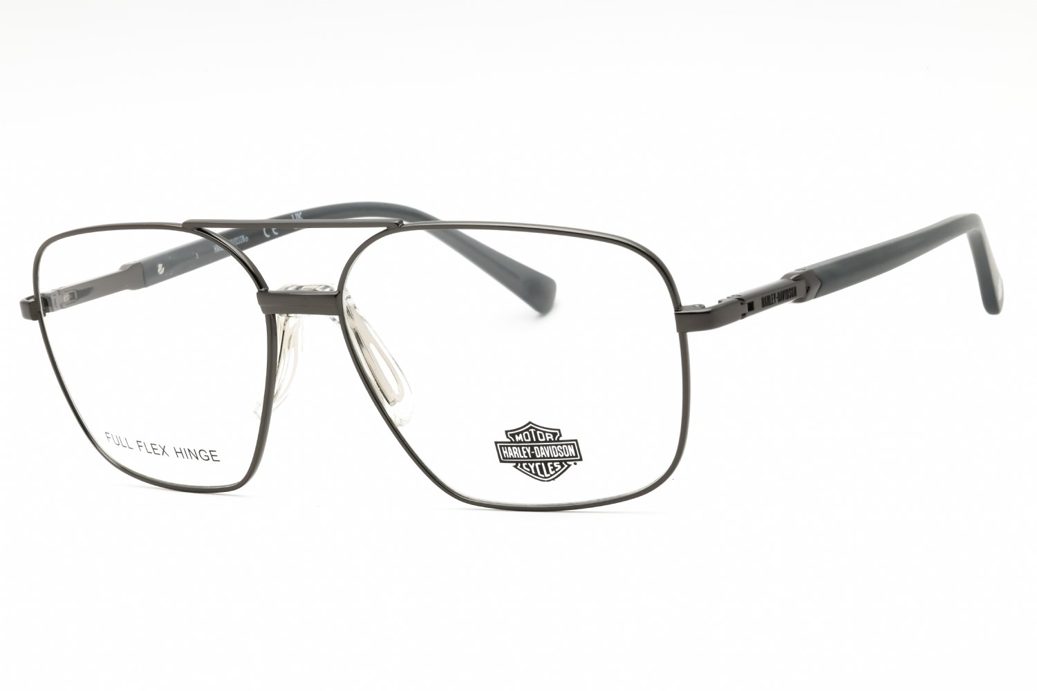Harley Davidson HD0827 shiny gunmetal/Clear demo lens 008 61-13-145 MM