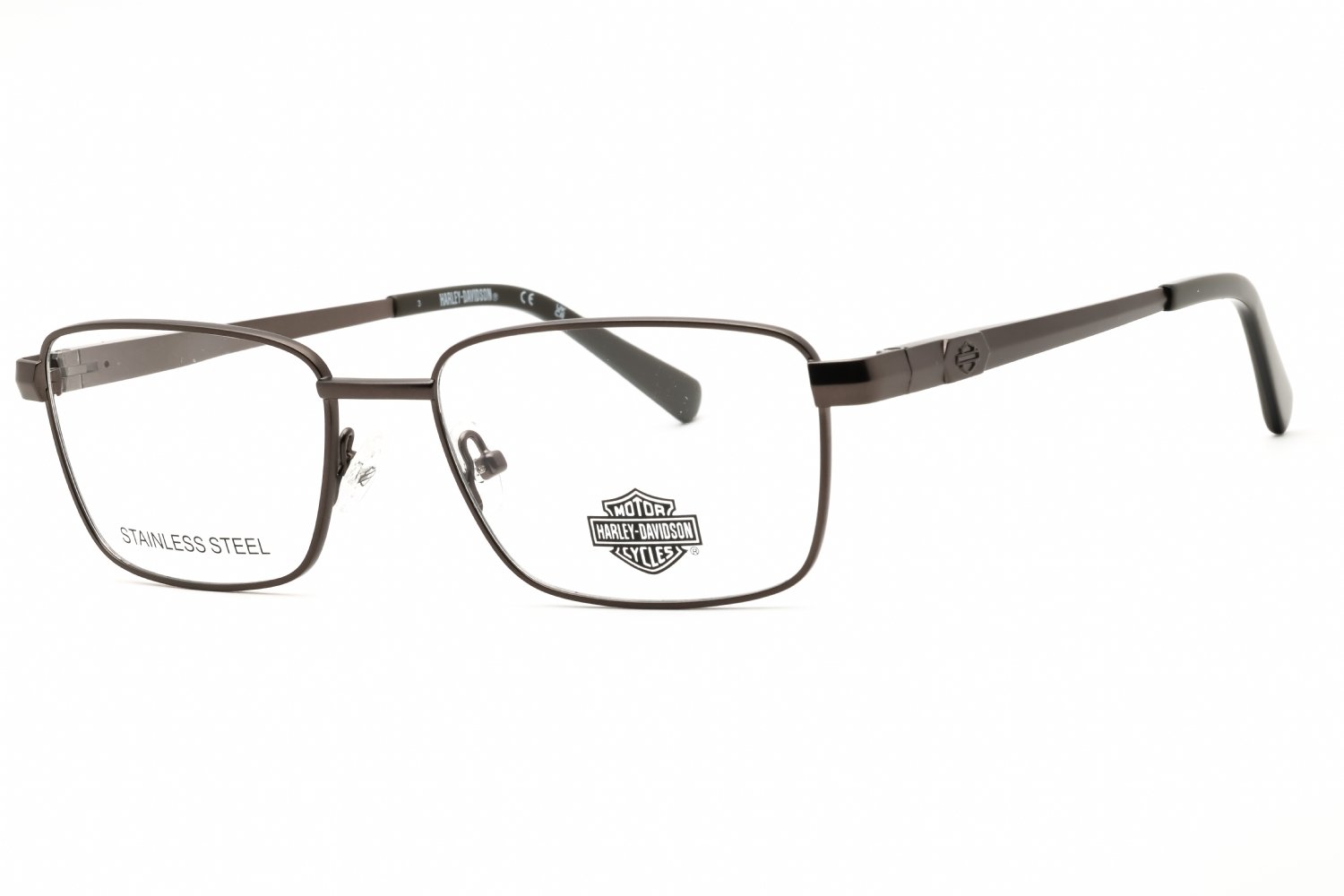 Harley Davidson HD50112 matte dark nickeltin/clear demo lens 007 53-17-145 MM