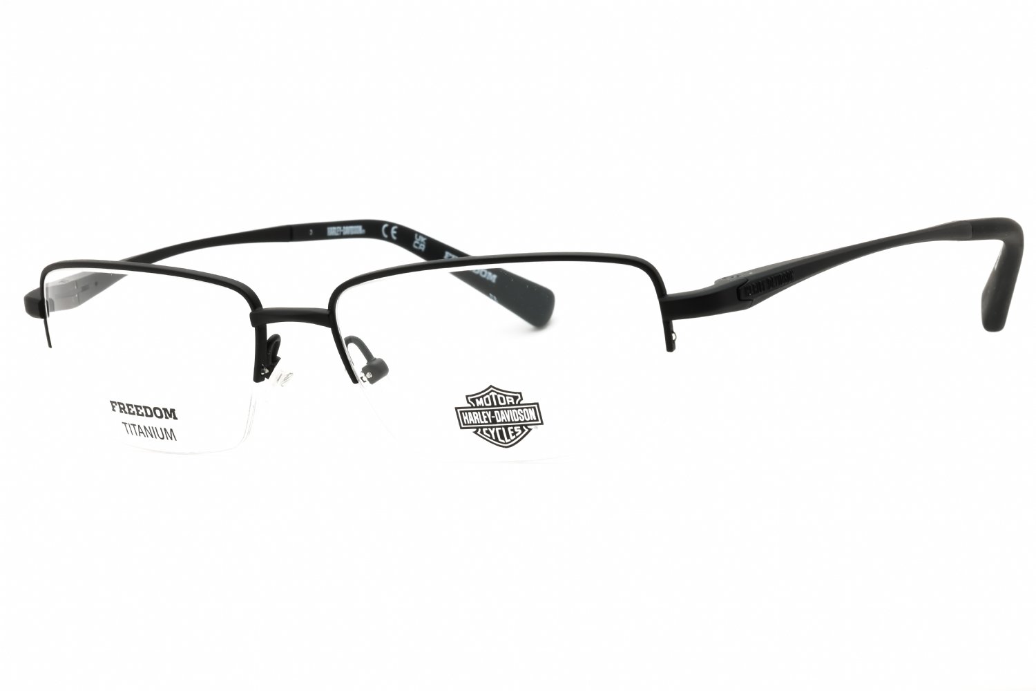 Harley Davidson HD9024 matte black/Clear demo lens 002 57-17-145 MM