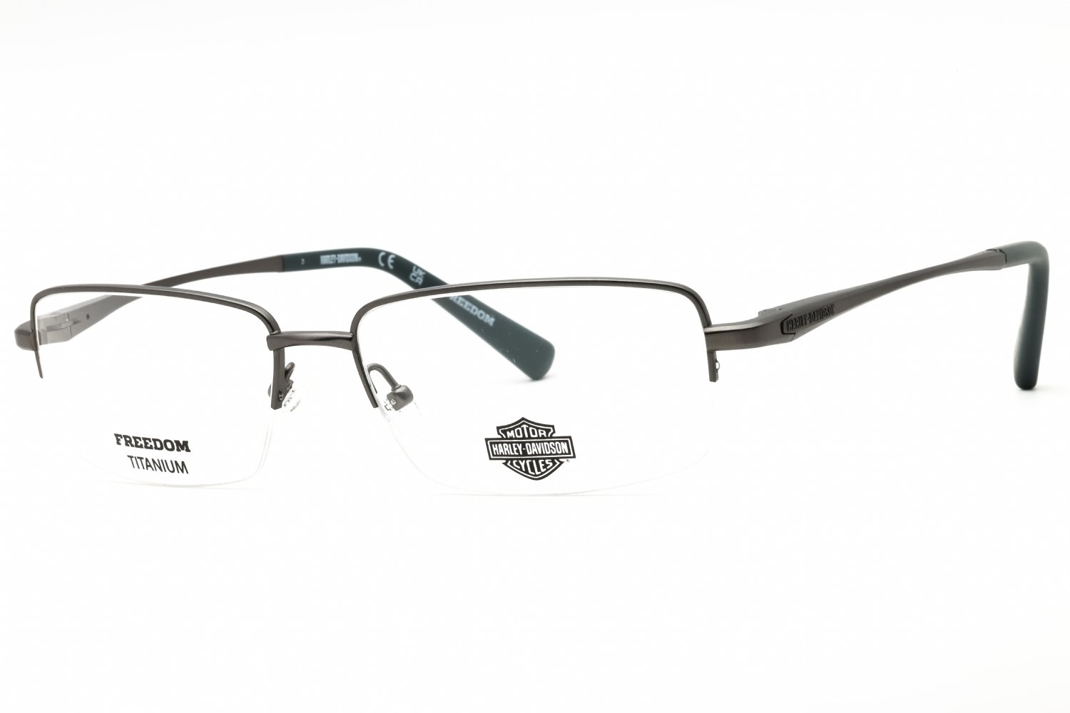 Harley Davidson HD9024 matte gunmetal/Clear demo lens 009 59-17-145 MM