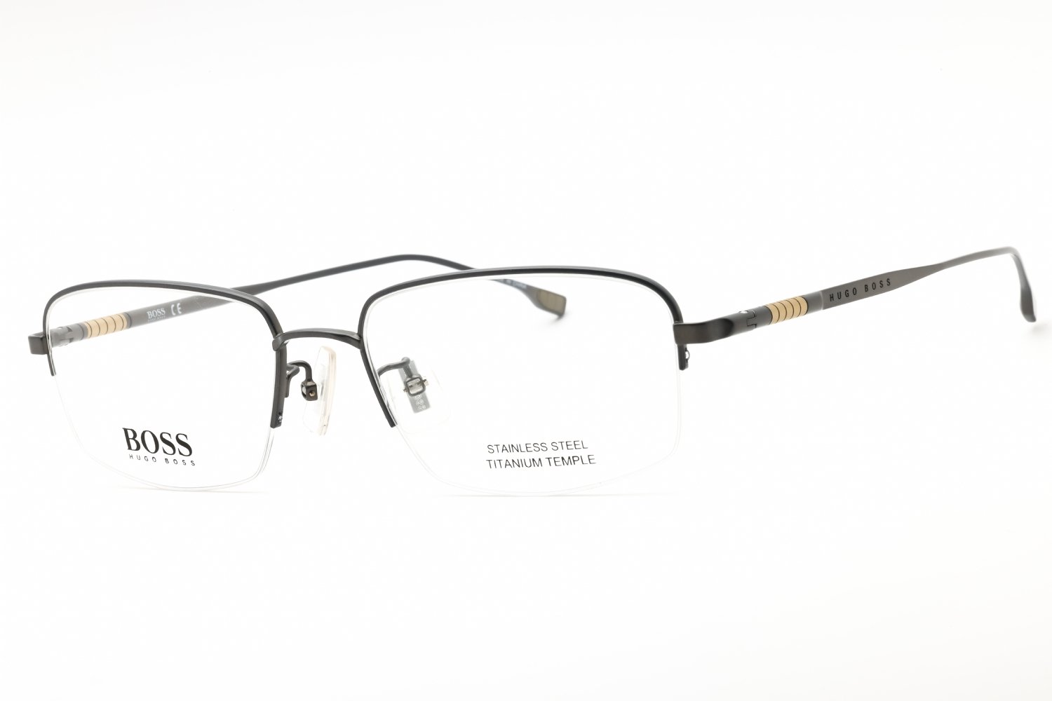 Hugo Boss BOSS 1298/F Matte Ruthenium/Clear demo lens 0R81 00 56-18-145 MM