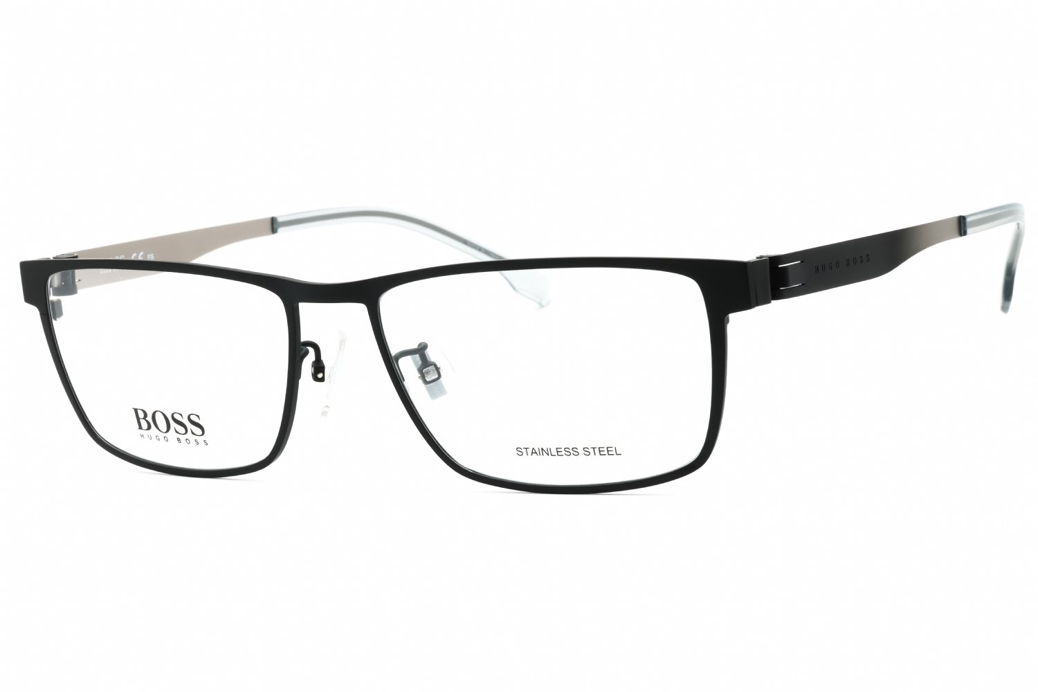 Hugo Boss BOSS 1342/F MT BLK RUTHENIUM/Clear demo lens 0TI7 00 57X17X145