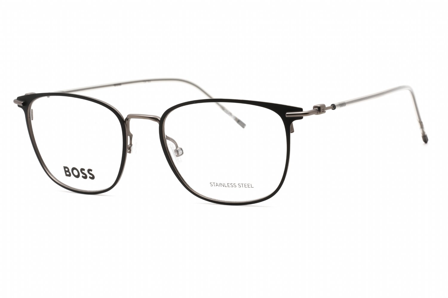 Hugo Boss BOSS 1431 Matte Black Dark Ruthenium / Clear Lens 0RZZ 00 52-18-145 MM