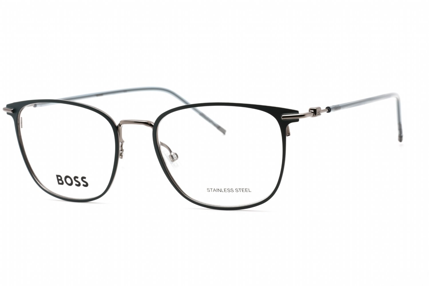 Hugo Boss BOSS 1431 Matte Blue Dark Ruthenium / Clear Lens 0H2T 00 52-18-145 MM