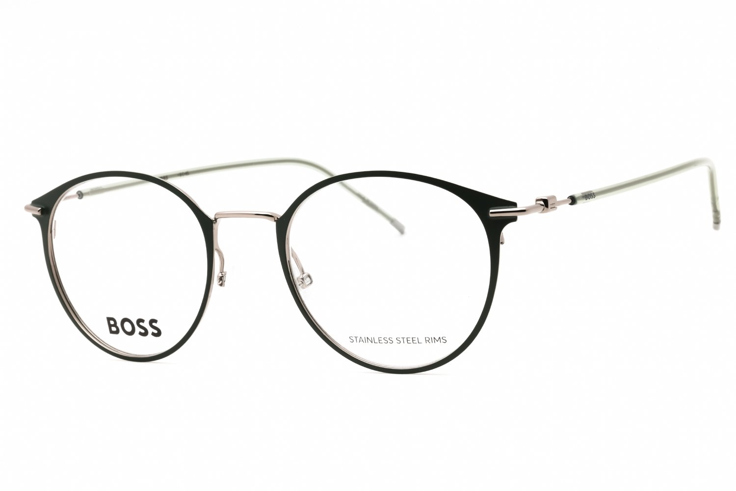 Hugo Boss BOSS 1432 Matte Green Ruthenium/Clear demo lens 0EAN 00 50-21-145 MM