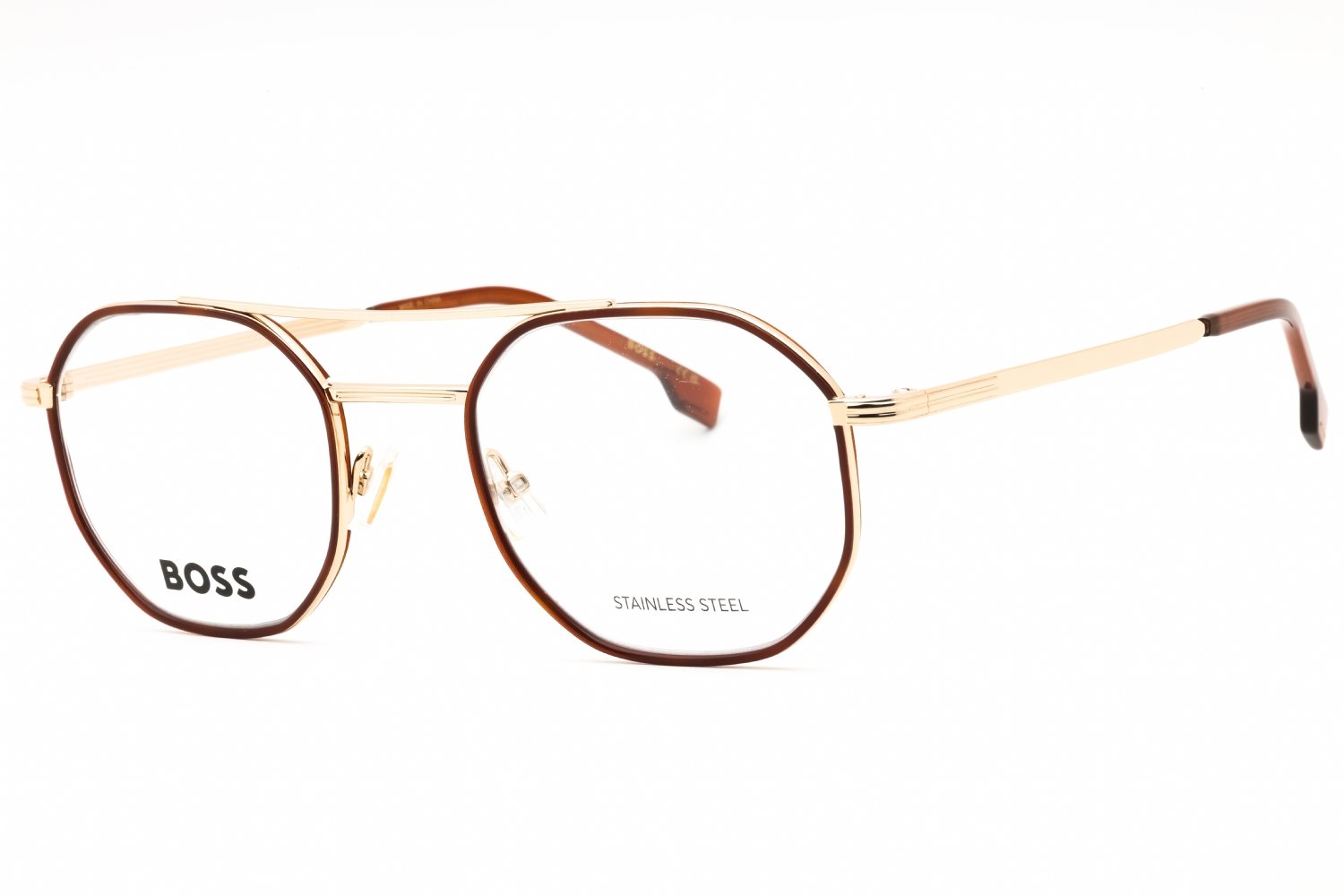 Hugo Boss BOSS 1632 Gold Brown Havana/Clear demo lens 00NR 00 50-22-145 MM