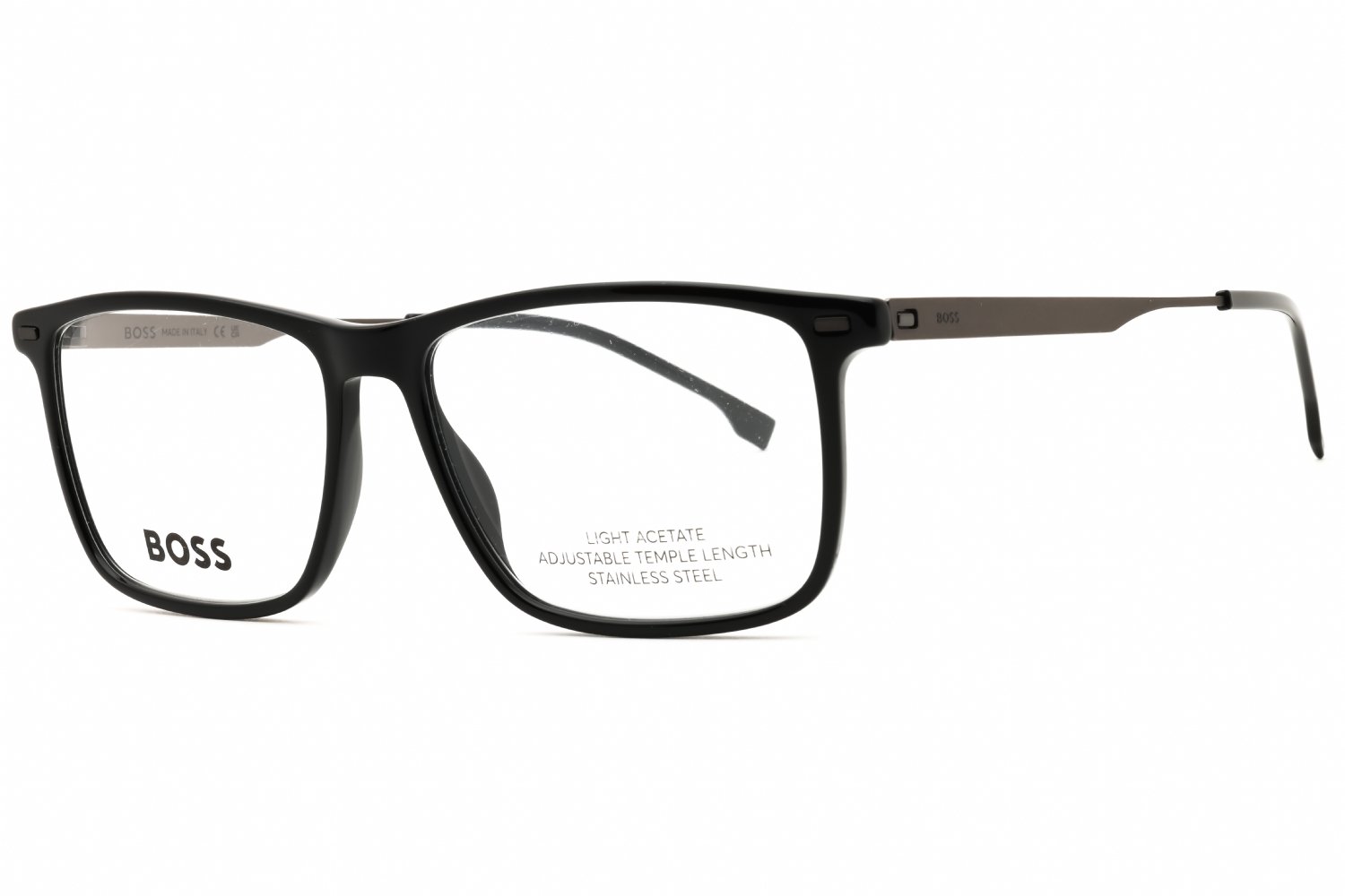 Hugo Boss BOSS 1642 BLACK DARK RUTHENIUM/Clear demo lens 0ANS 00 55-15-150 MM