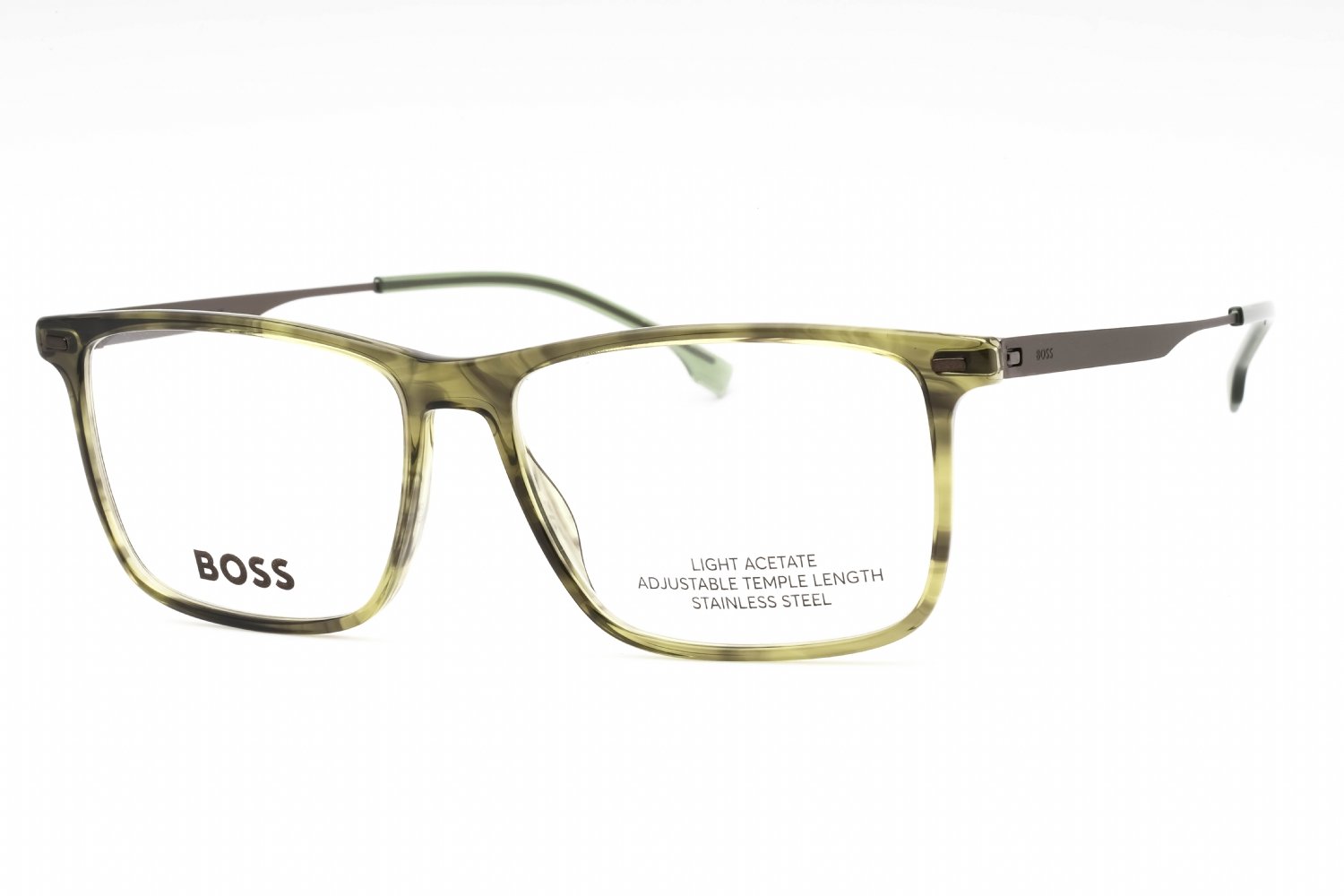 Hugo Boss BOSS 1642 RUTHENIUM GREEN HORN/Clear demo lens 0XYG 00 55-15-150 MM