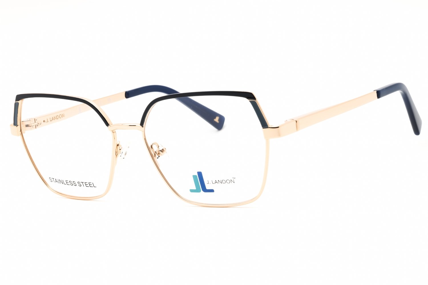 J. Landon JL50002 Pink gold/Clear demo lens 033 53X15X140