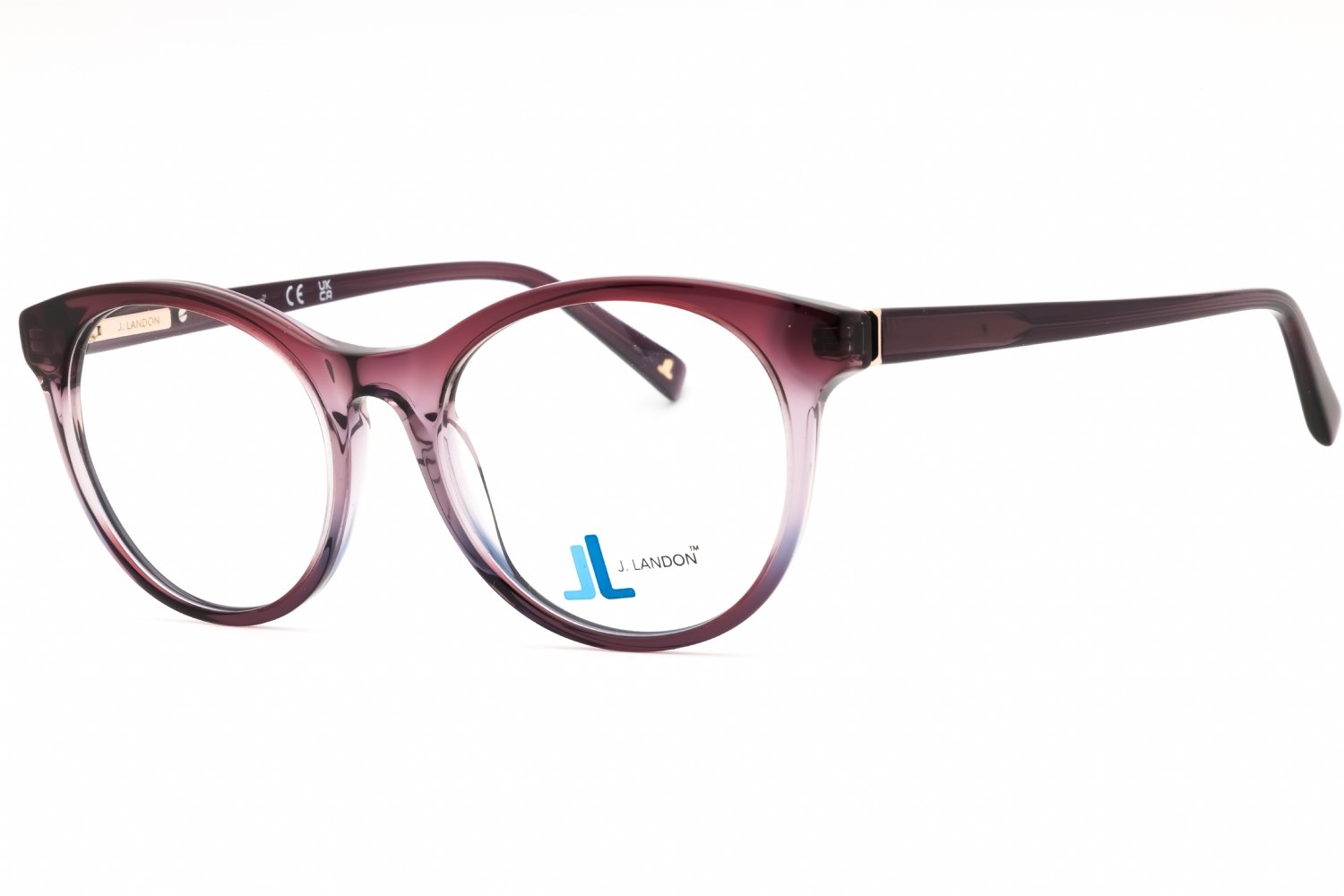 J. Landon JL5014 shiny violet/clear demo lens 081 52-18-145 MM