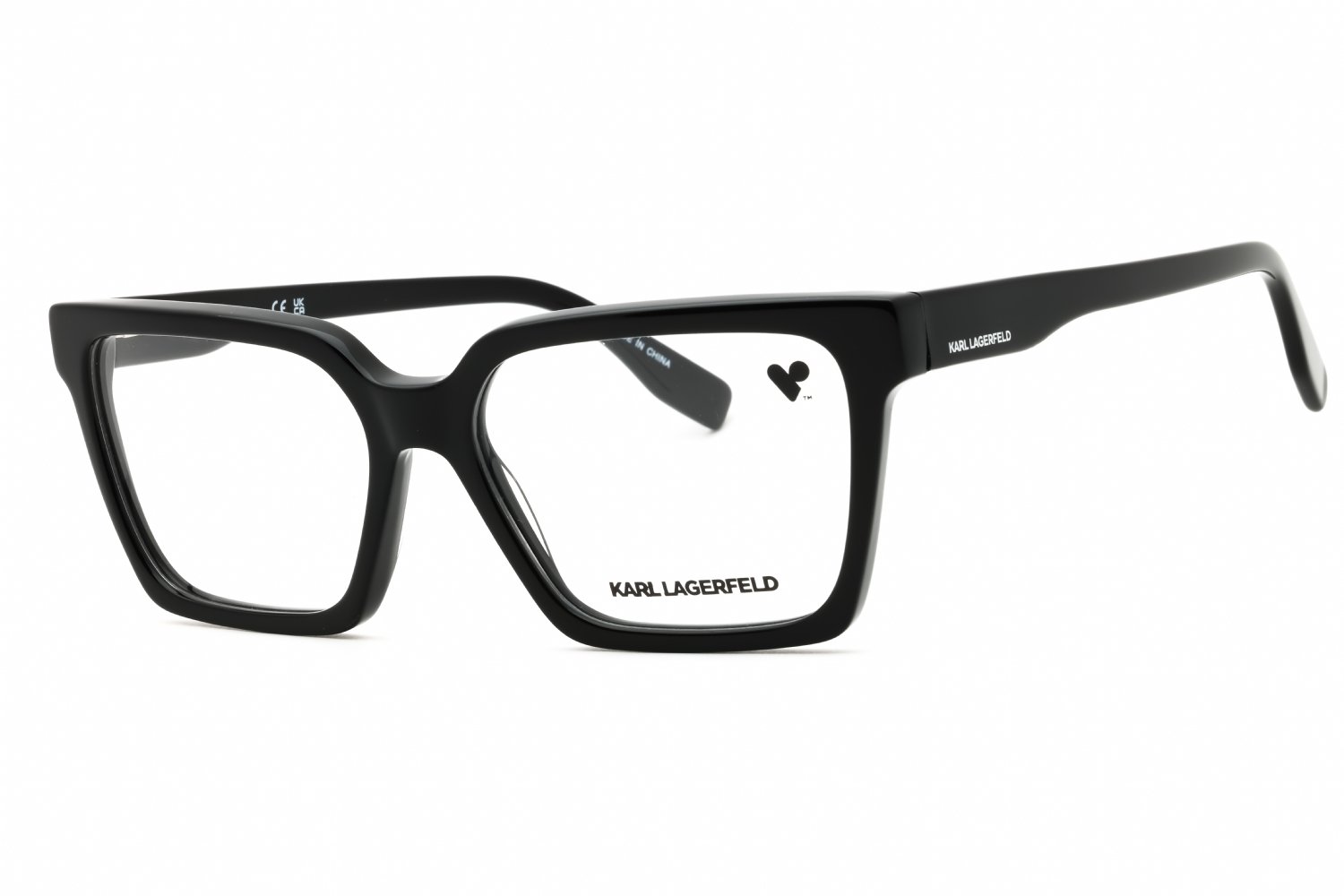 KARL LAGERFELD KL6097 BLACK/clear demo lens 001 55-16-145 MM