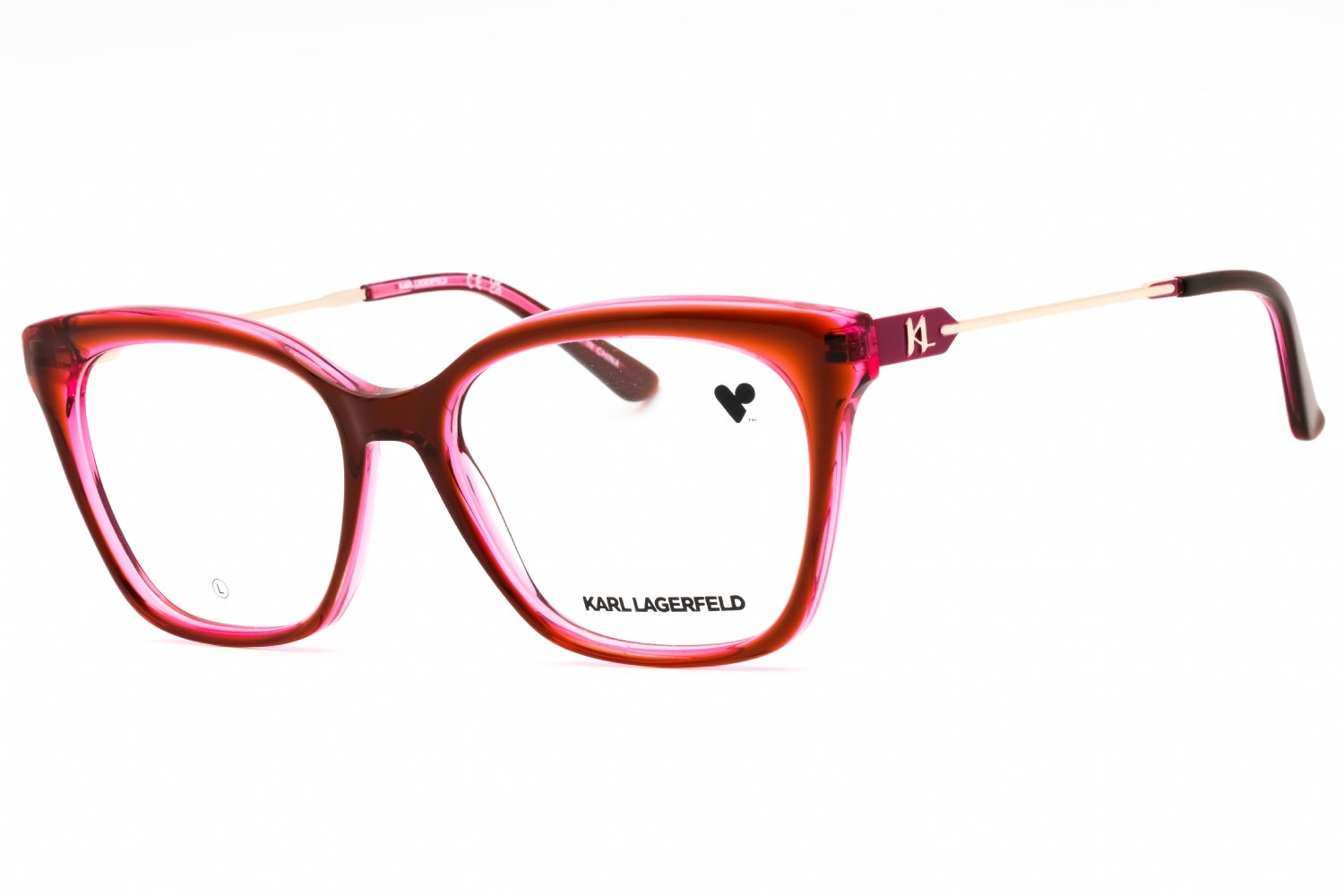 KARL LAGERFELD KL6108 BROWN / ROSE/Clear demo lens 206 54-17-140 MM