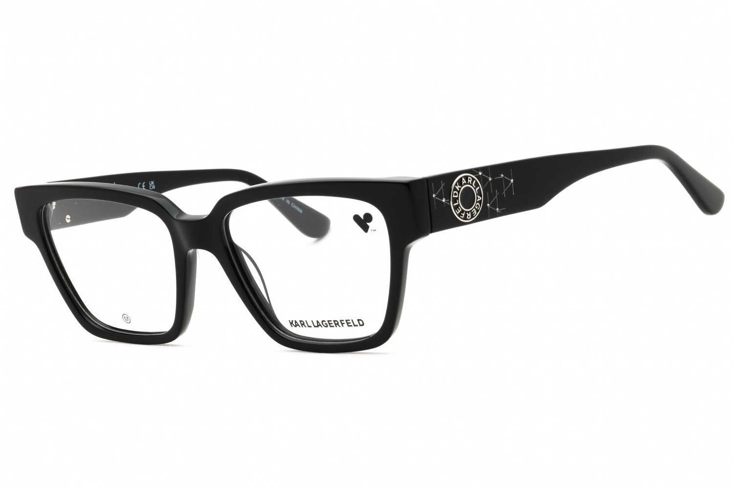 KARL LAGERFELD KL6112R BLACK/clear demo lens 001 54-17-140 MM
