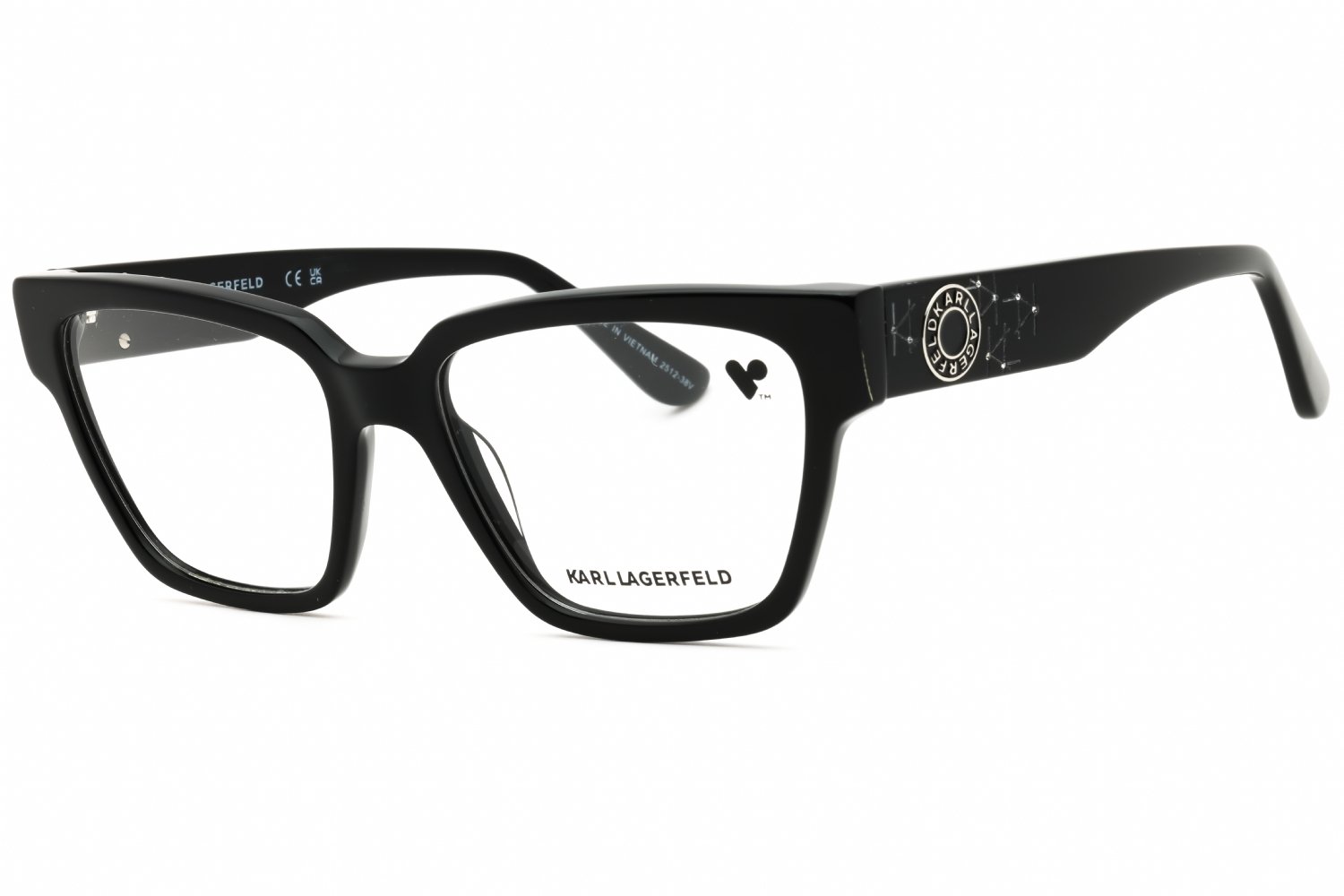 KARL LAGERFELD KL6112RN BLACK/clear demo lens 001 54-17-140 MM