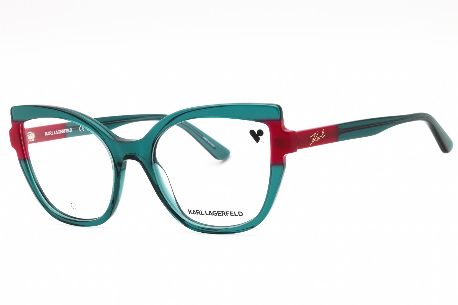 KARL LAGERFELD KL6132 GREEN/CHERRY/clear demo lens 317 54-19-140 MM
