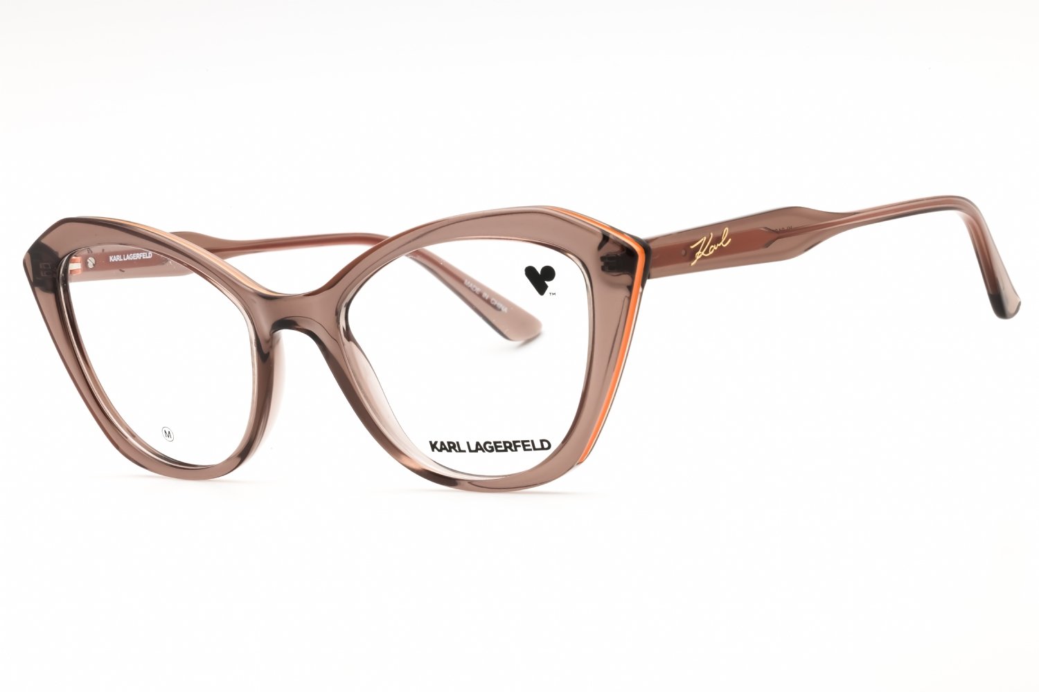 KARL LAGERFELD KL6137 BROWN/clear demo lens 200 52-19-140 MM