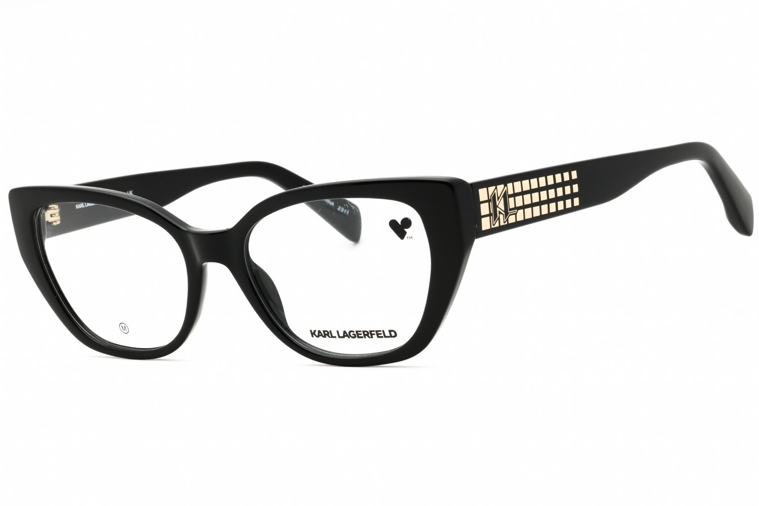 KARL LAGERFELD KL6151 BLACK/Clear demo lens 001 53-17-140 MM