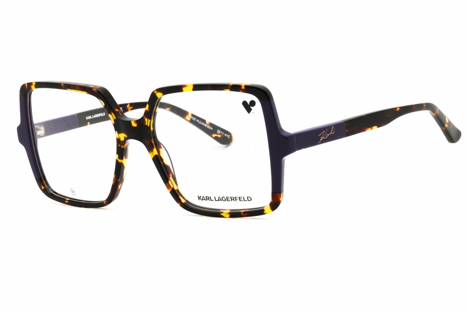 KARL LAGERFELD KL6169 TOKYO TORTOISE/VIOLET/clear demo lens 232 54-17-140 MM