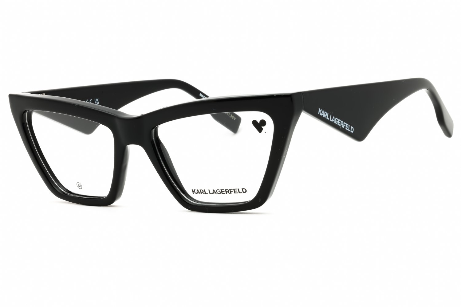 KARL LAGERFELD KL6195 BLACK/clear demo lens 001 54-17-140 MM