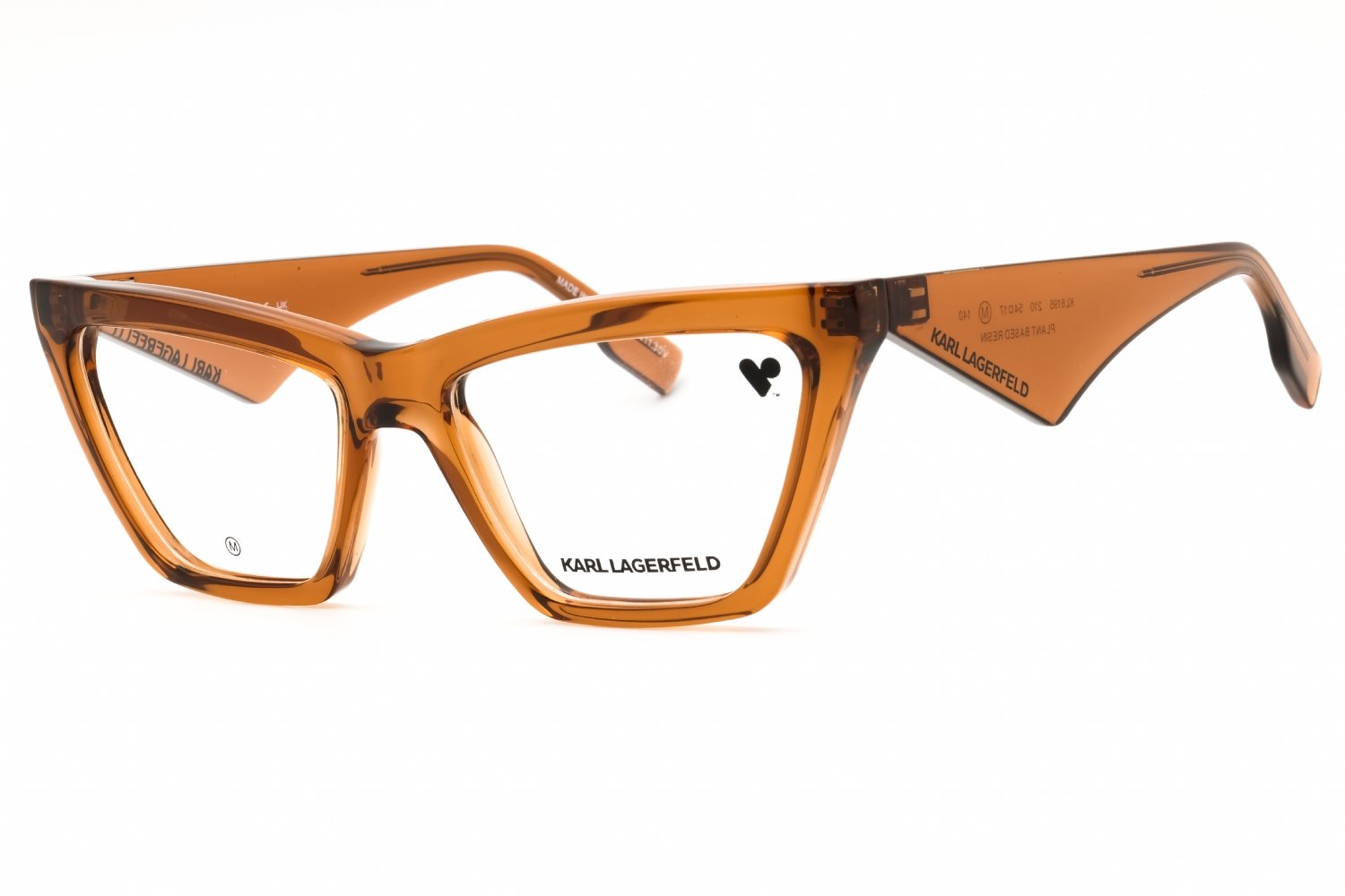 KARL LAGERFELD KL6195 LIGHT BROWN/clear demo lens 210 54-17-140 MM
