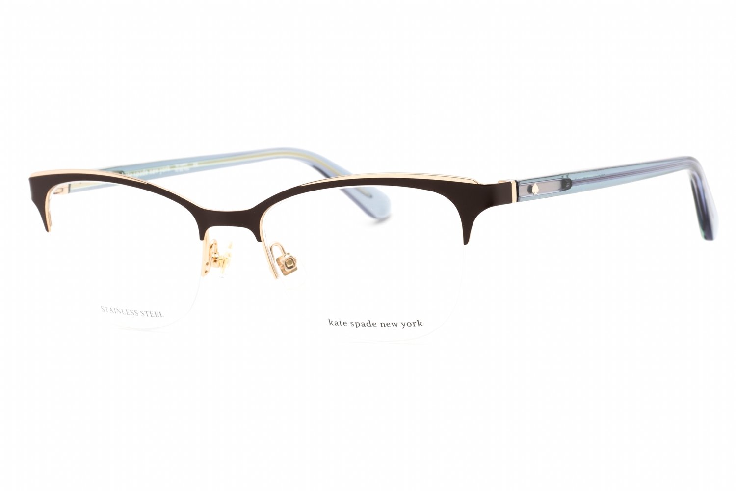 Kate Spade BRIEANA BROWN TURQUOISE/Clear demo lens 07J5 00 50-17-140 MM
