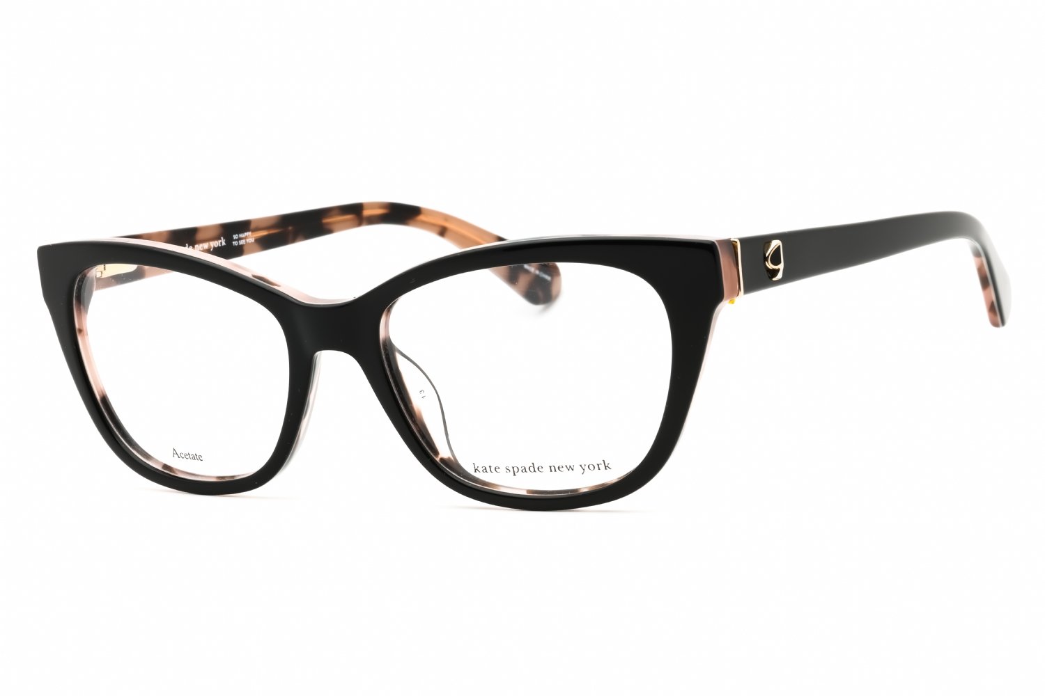 Kate Spade CAROLAN BLACK/Clear demo lens 0807 00 50-17-140 MM