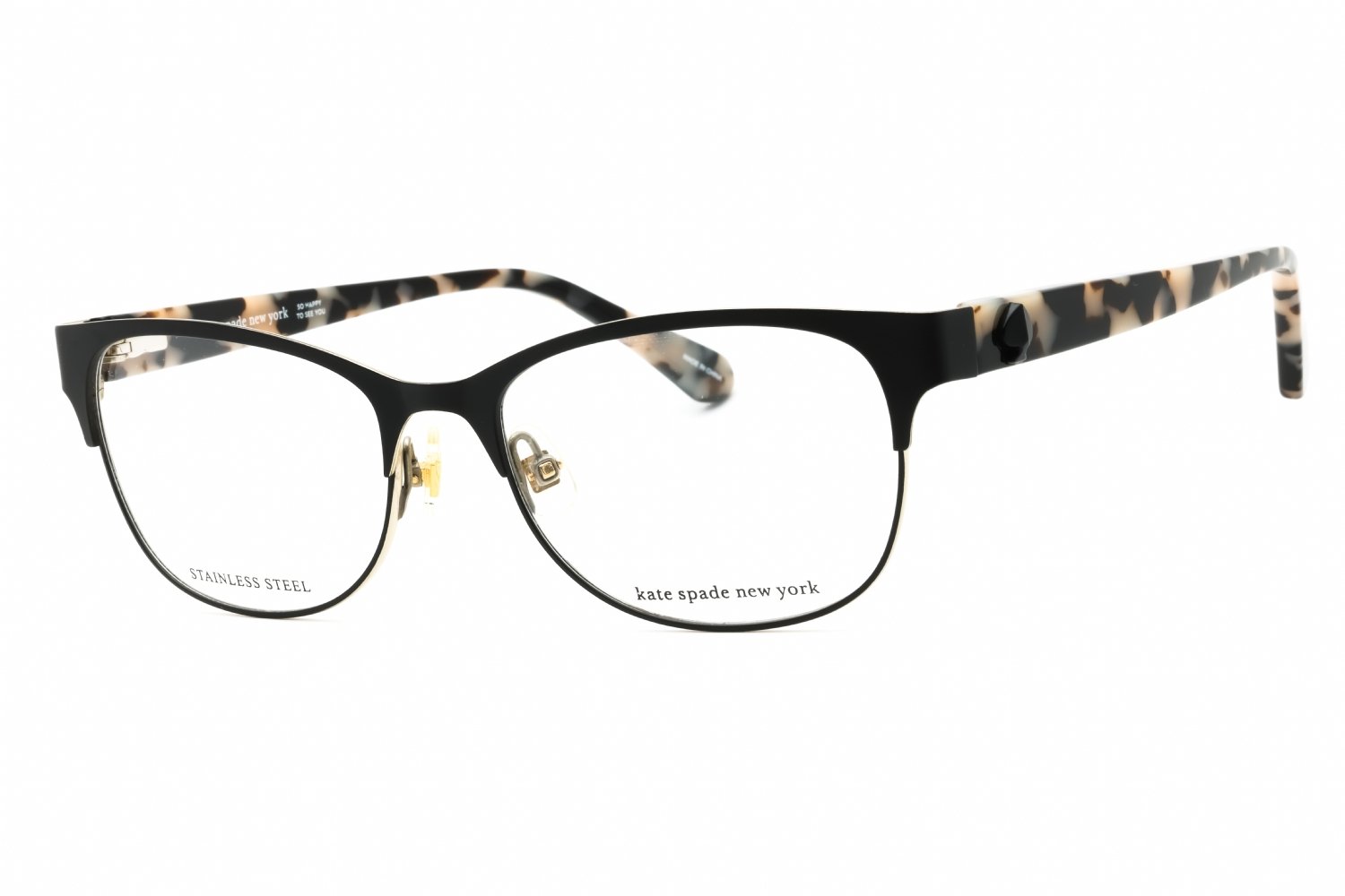 Kate Spade CAROLINA BLACK/Clear demo lens 0807 00 51-16-135 MM