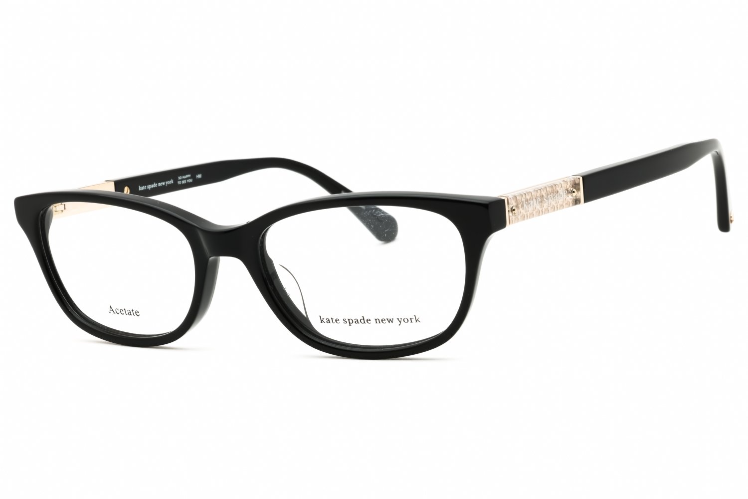 Kate Spade HAZEN BLACK/clear demo lens 0807 00 49-16-140 MM