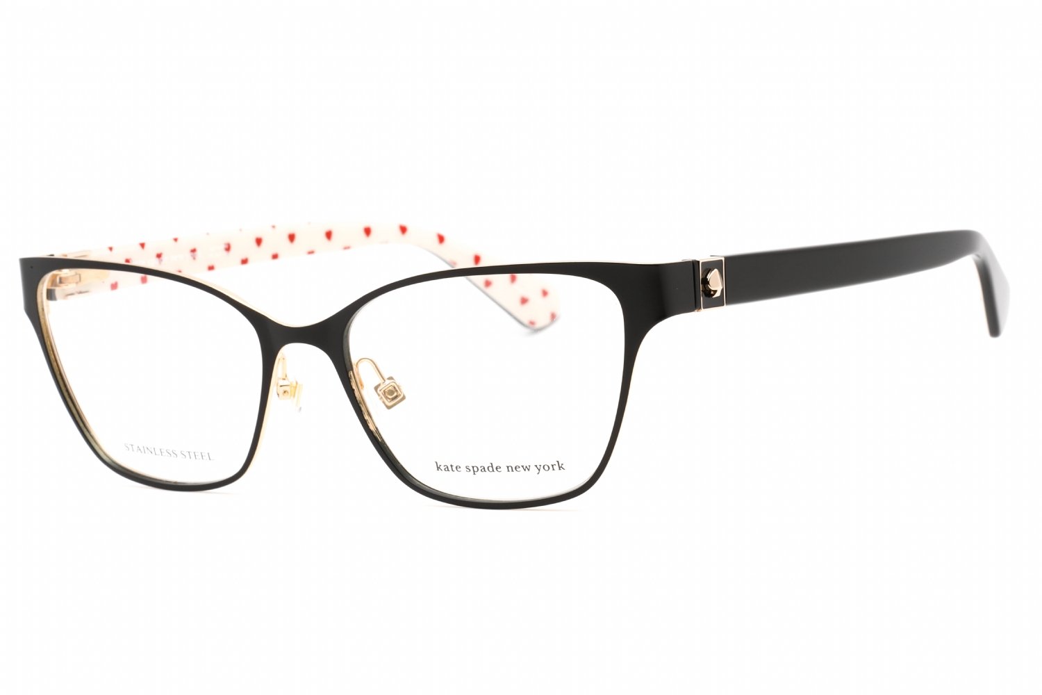 Kate Spade IVIE GOLD BLACK / Clear demo lens 0RHL 00 52-16-140 MM