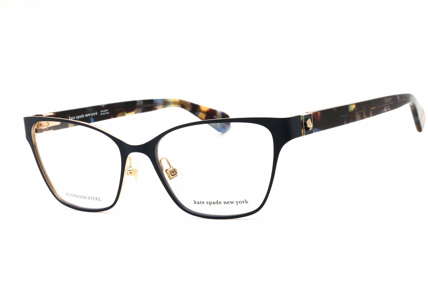 Kate Spade IVIE GOLD BLUE/Clear demo lens 0LKS 00 52X16X140