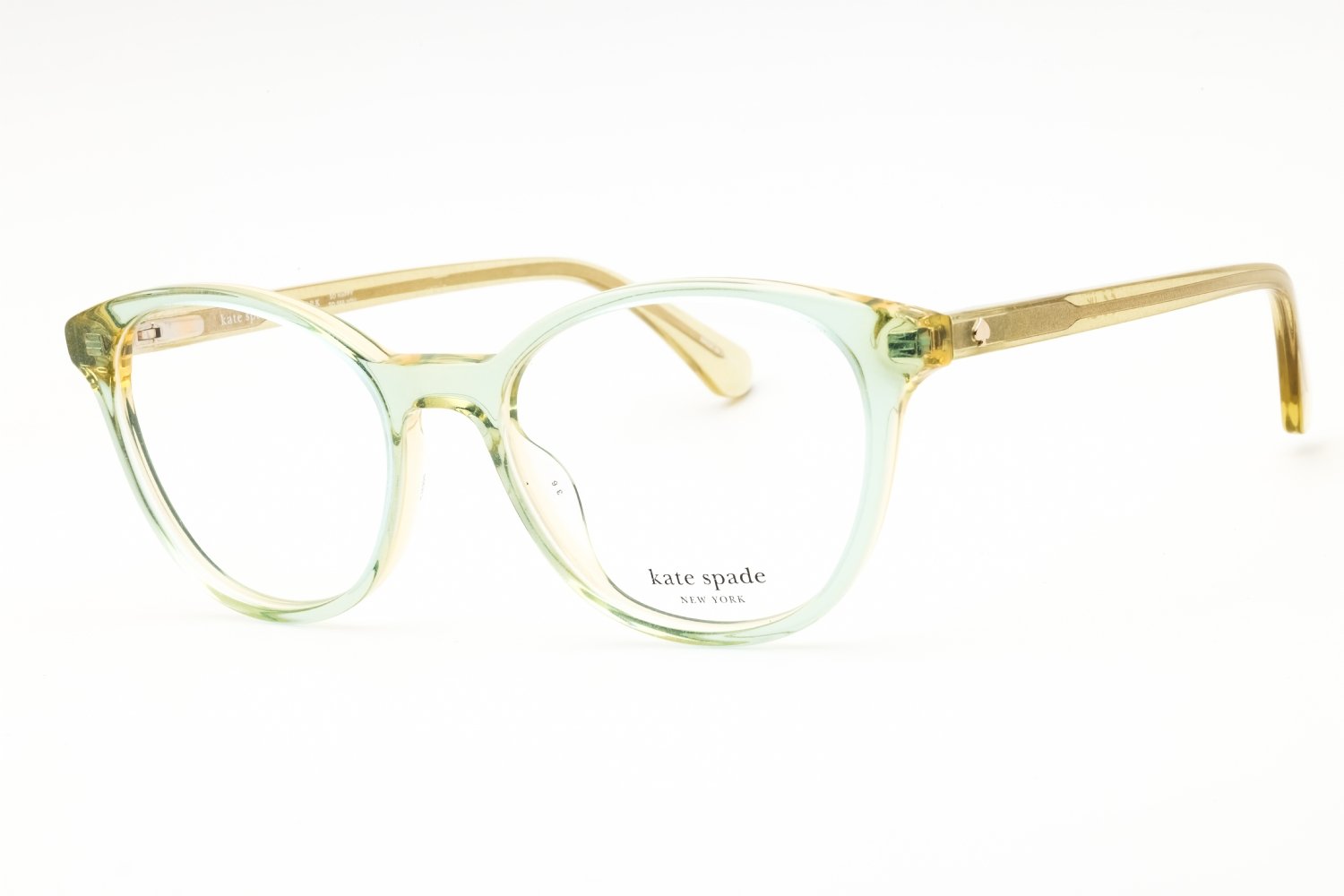 Kate Spade MAGGIE GREEN YELLOW/clear demo lens 0GP7 00 50-17-135 MM