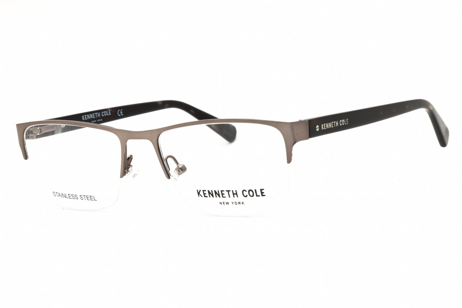 Kenneth Cole New York KC0313 shiny gunmetal/clear demo lens 008 53-17-140 MM