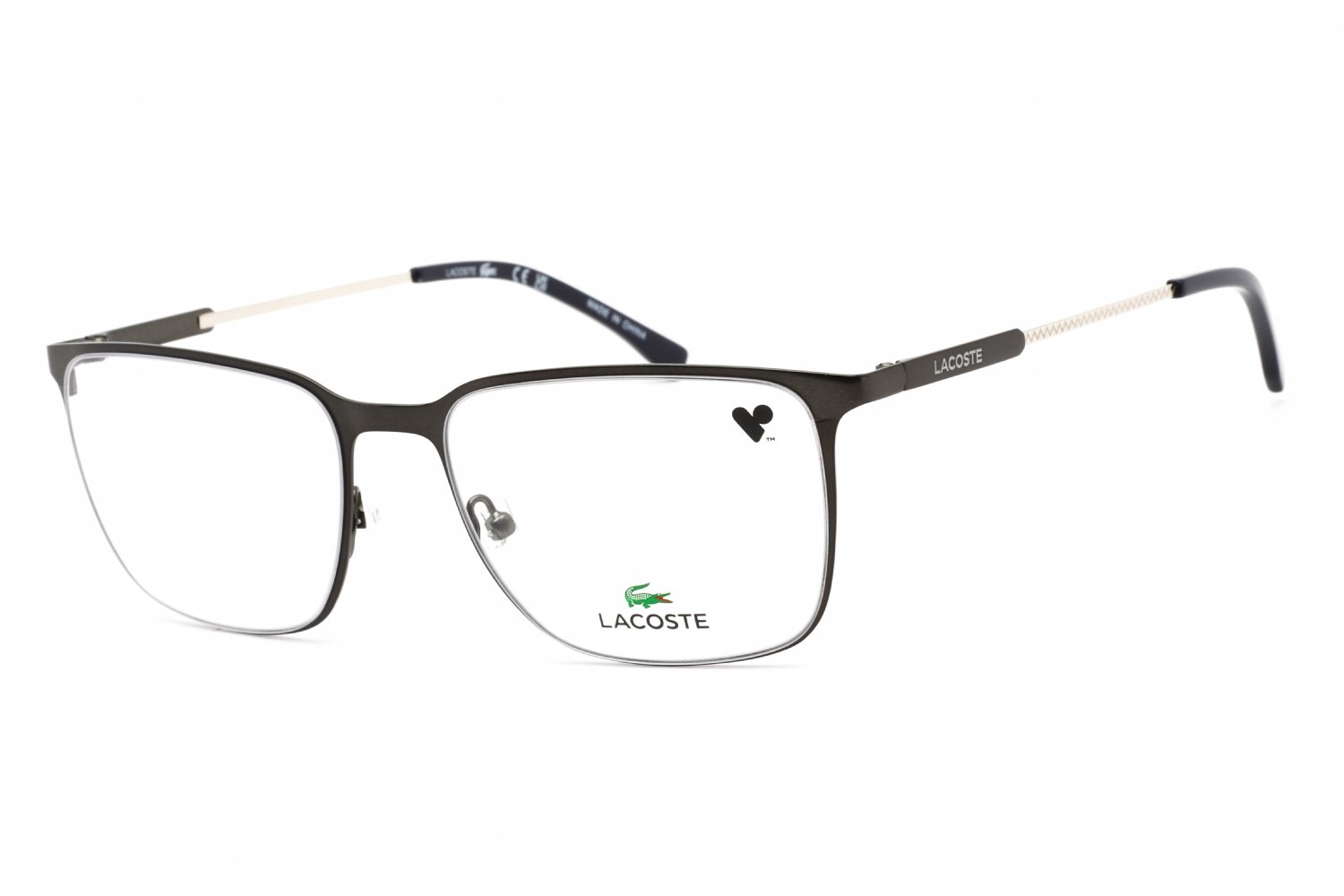Lacoste L2287 Matte Dark Grey / Clear Lens 021 55-18-145 MM