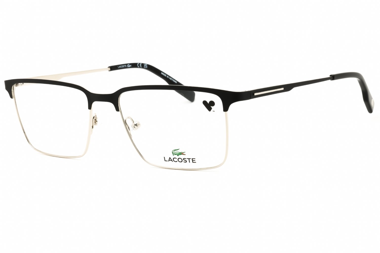 Lacoste L2296N MATTE BLACK/Clear demo lens 002 55X17X145