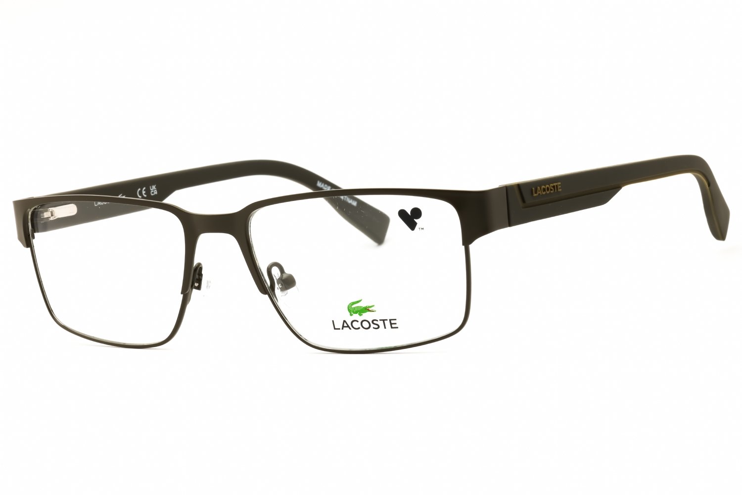 Lacoste L2298N MATTE KHAKI/Clear demo lens 275 54-17-145 MM