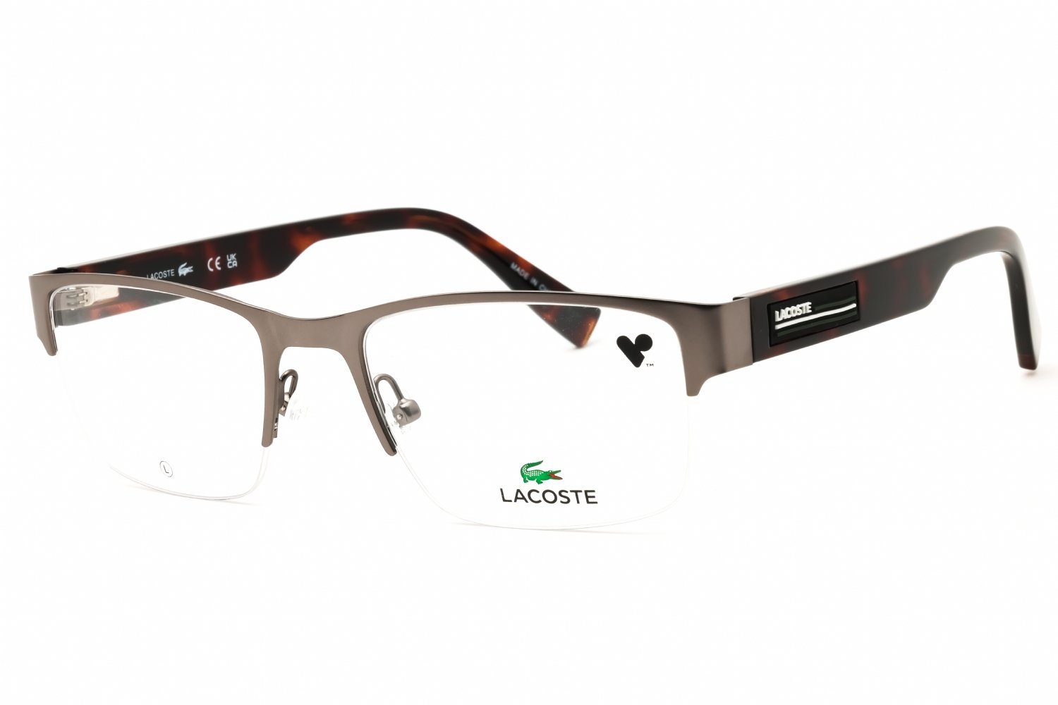 Lacoste L2299 MATTE GUNMETAL/Clear demo lens 033 54X19X145
