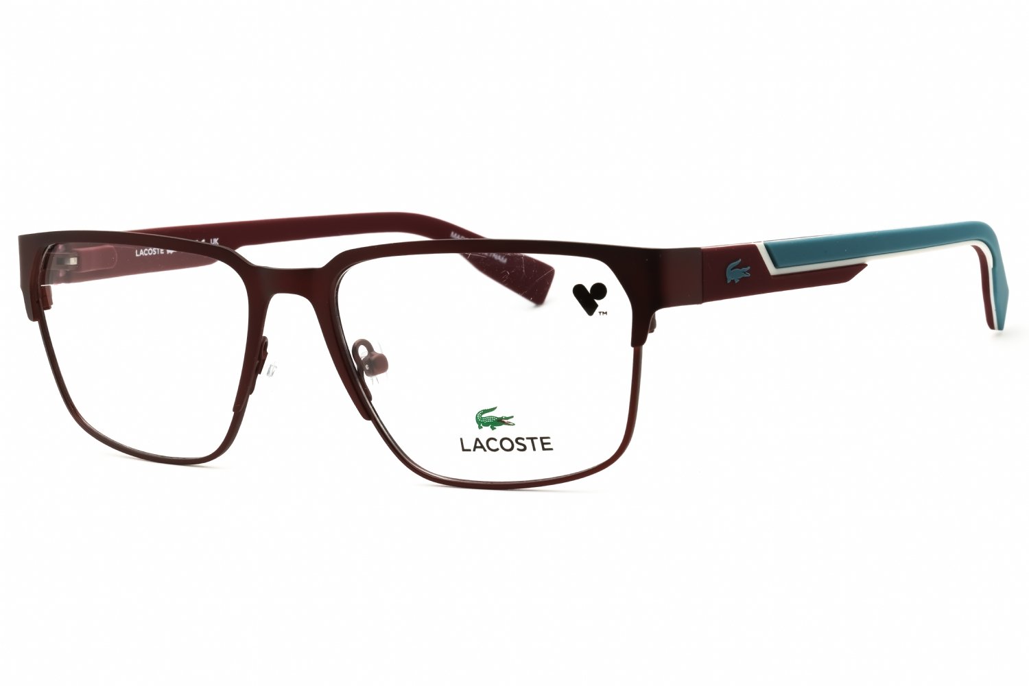 Lacoste L2306N MATTE BURGUNDY/clear demo lens 601 58X17X145