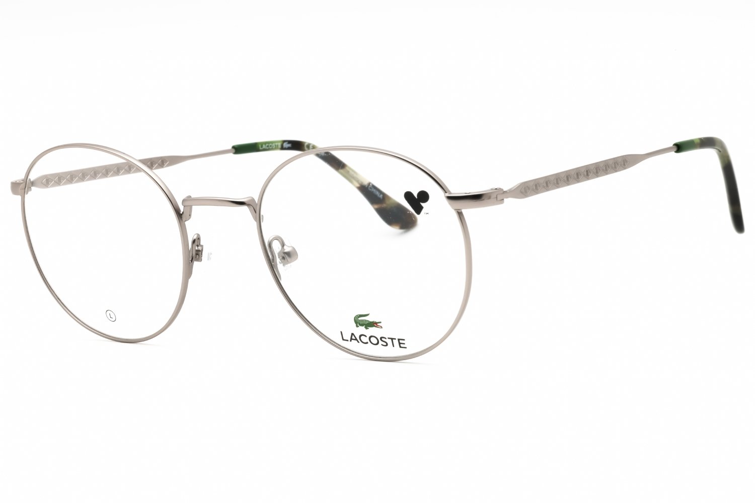 Lacoste L2308 LIGHT GUNMETAL/Clear demo lens 033 51-21-145 MM