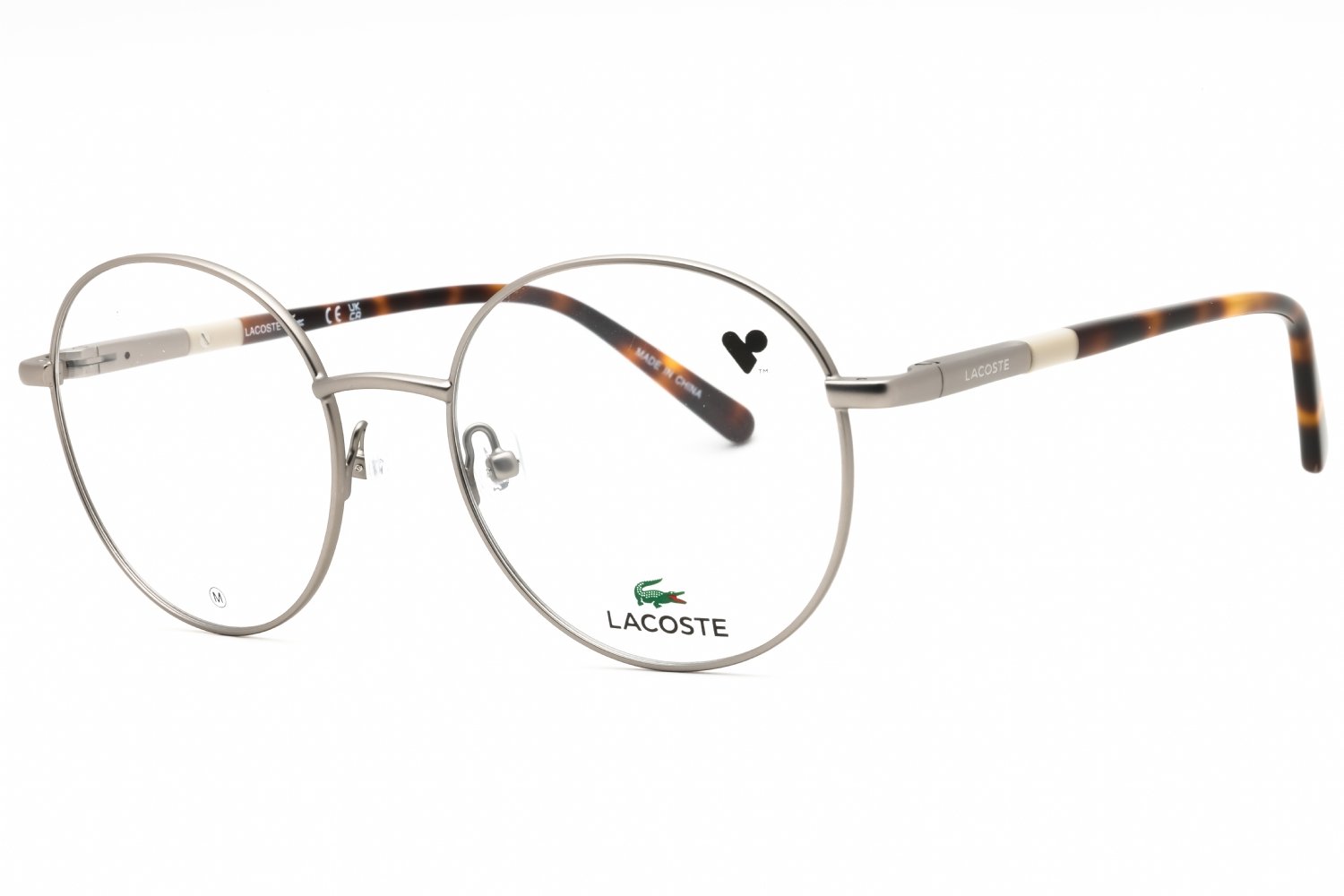 Lacoste L2310 MATTE LIGHT GUNMETAL/Clear demo lens 038 53-19-140 MM