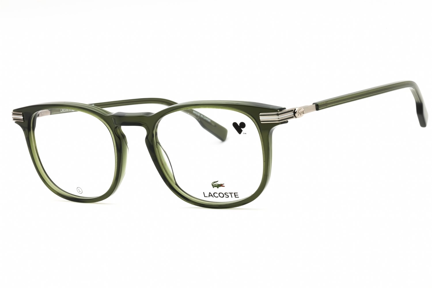 Lacoste L2954 TRANSPARENT KHAKI/Clear demo lens 275 51-20-145 MM