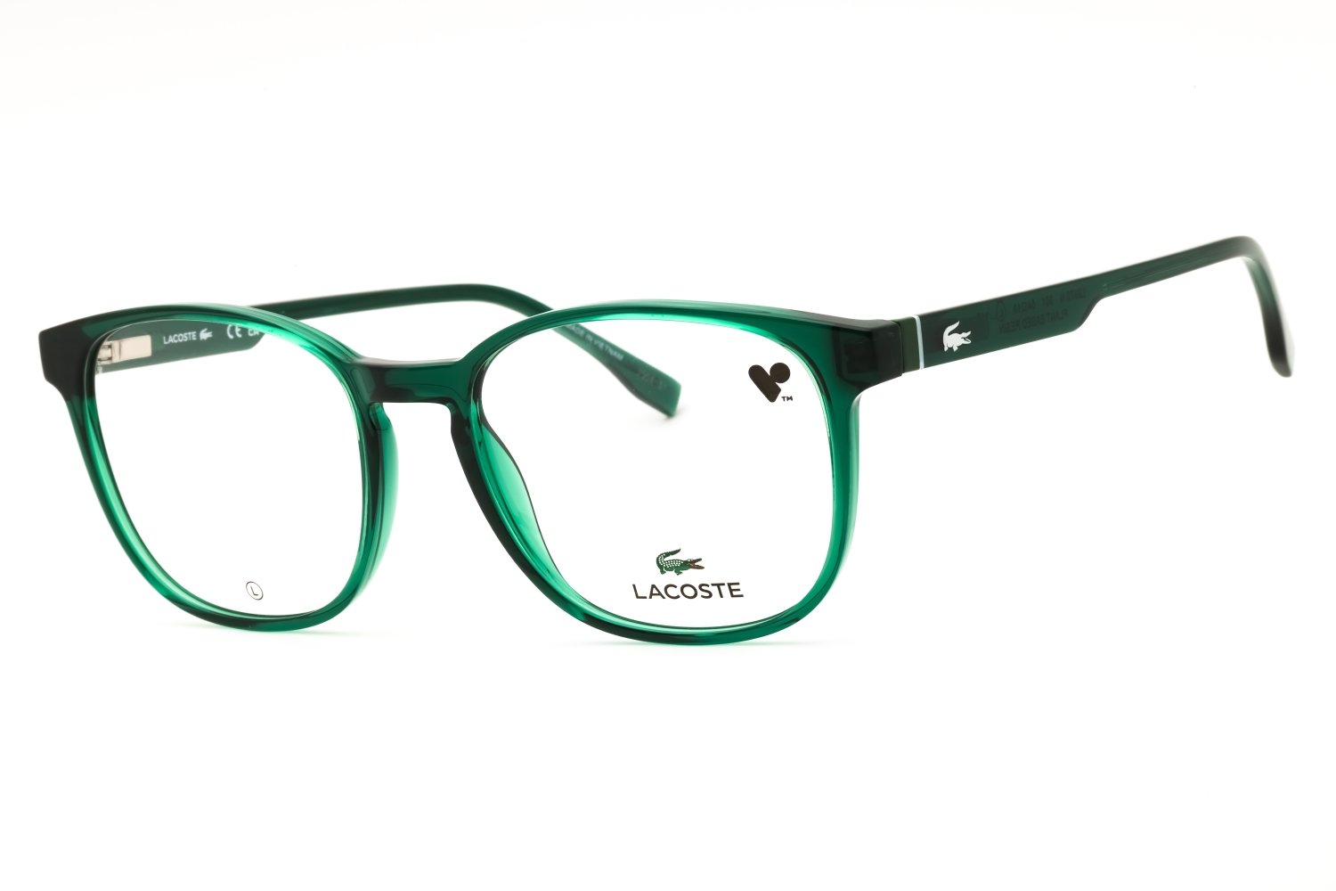 Lacoste L2975 N TRANSPARENT GREEN/clear demo lens 301 54X18X145