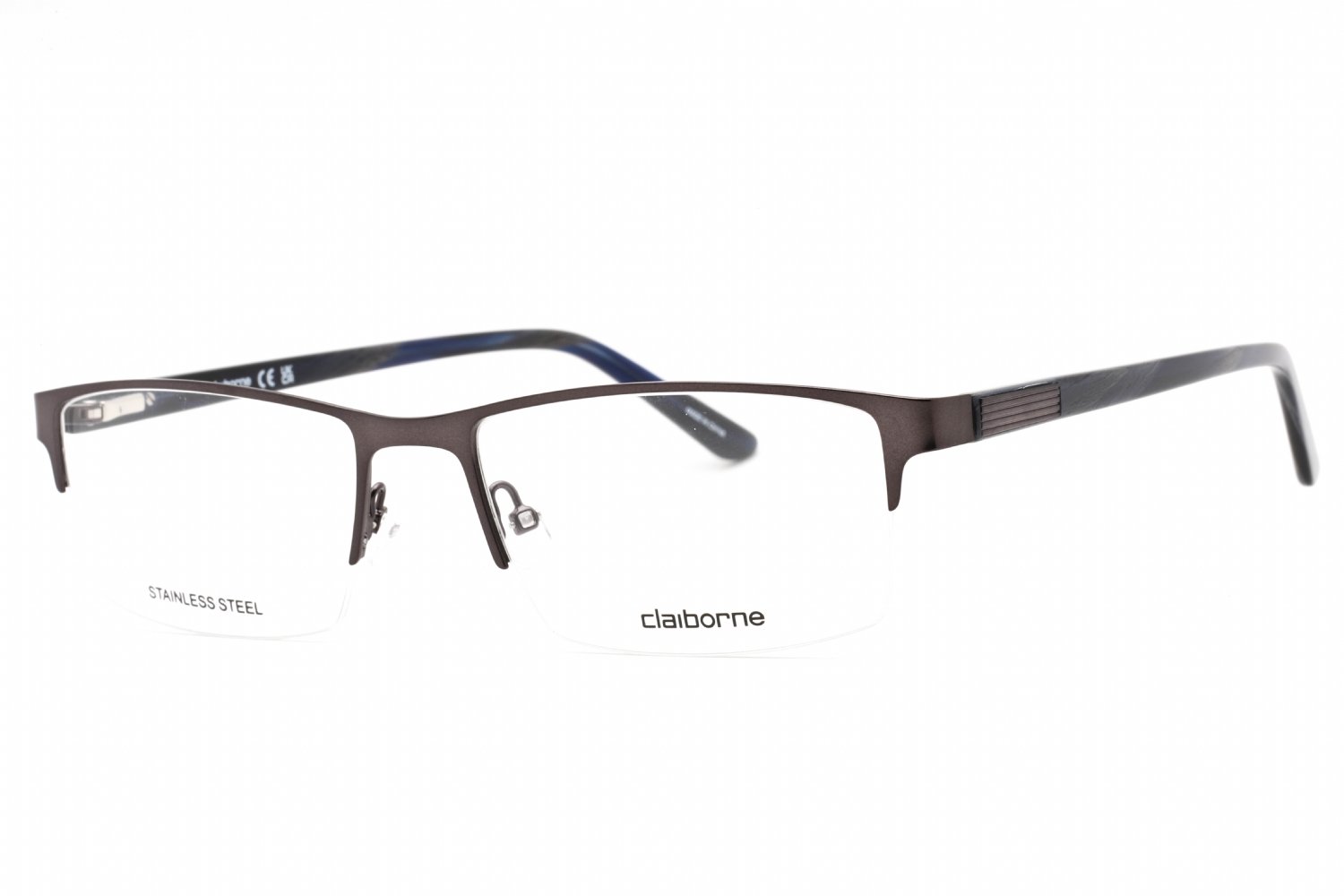 Liz Claiborne CB 254 Matte Grey / Clear Lens FRE 57-18-145 MM