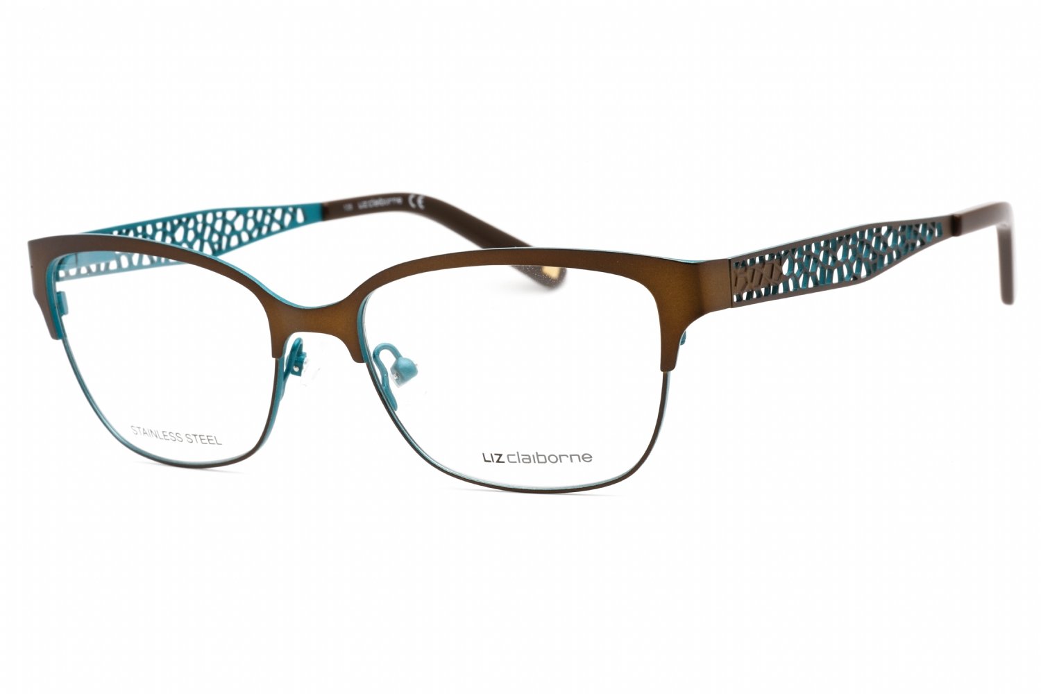 Liz Claiborne L 643 Brown Green / Clear Lens 0XL7 00 52-16-135 MM